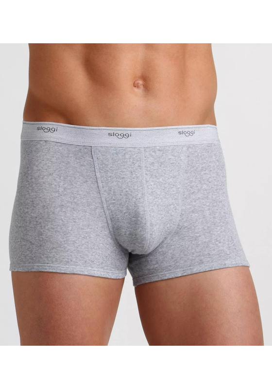 Sloggi Men Basic Short, heren boxershort korte pijp (2-pack), grijs Sloggi Men Basic Short, heren boxershort korte pijp (2-pack), grijs