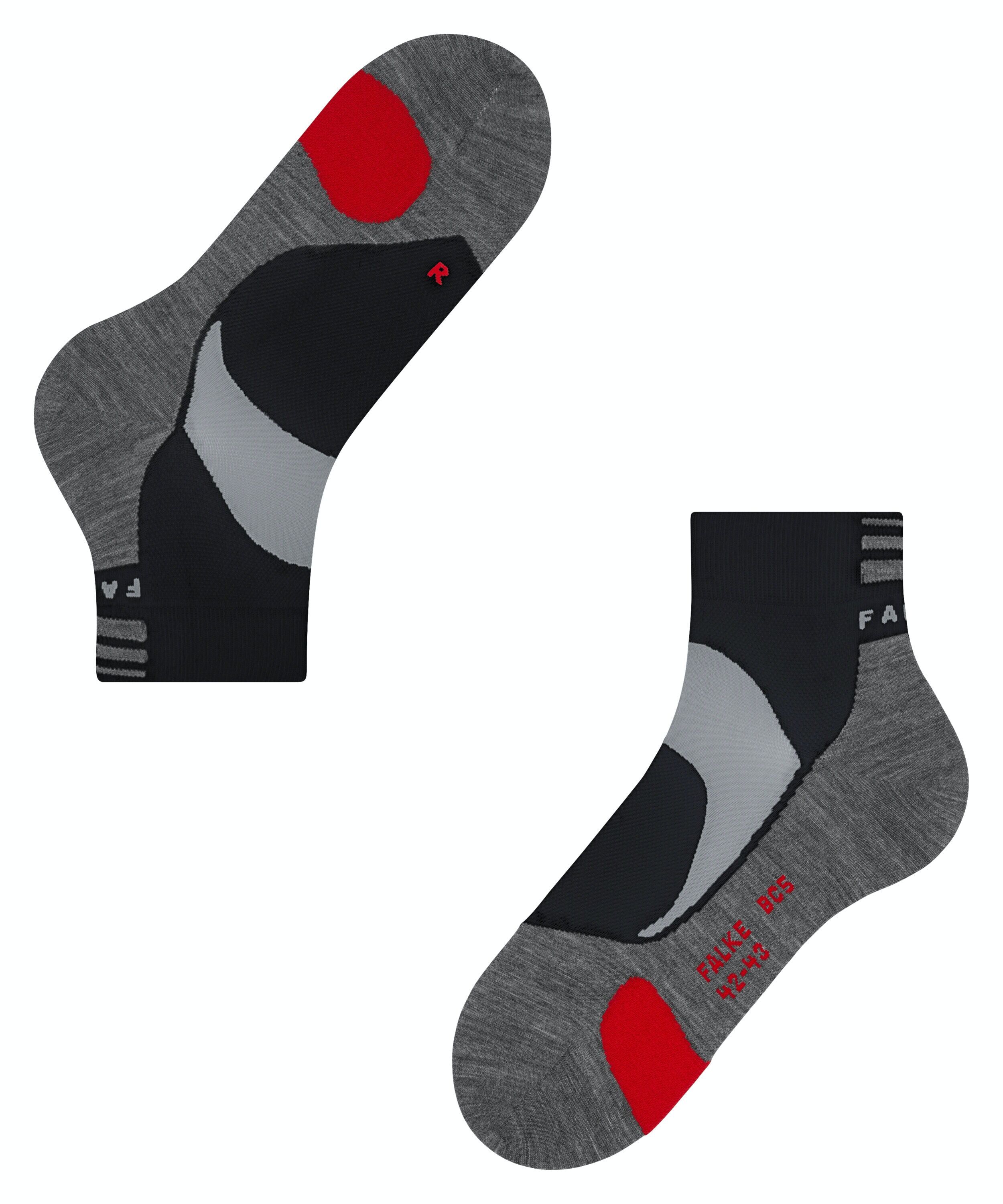 FALKE BC5 Endurance unisex sokken, zwart (black-mix)