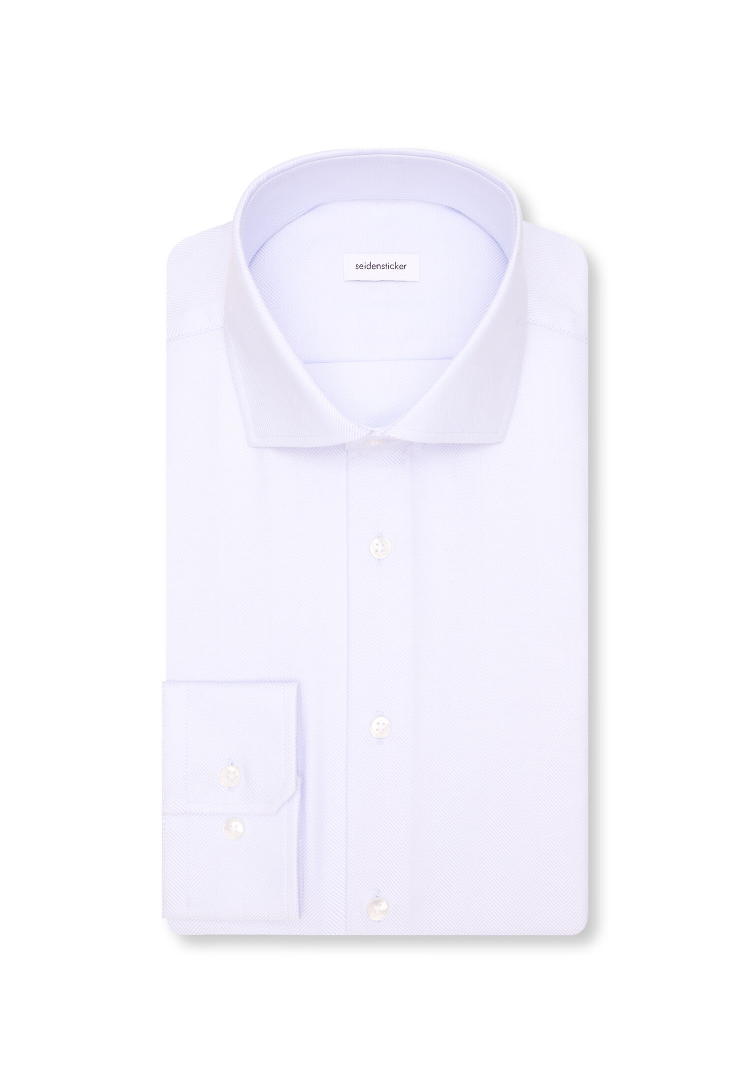 Seidensticker slim fit overhemd, herringbone, blauw
