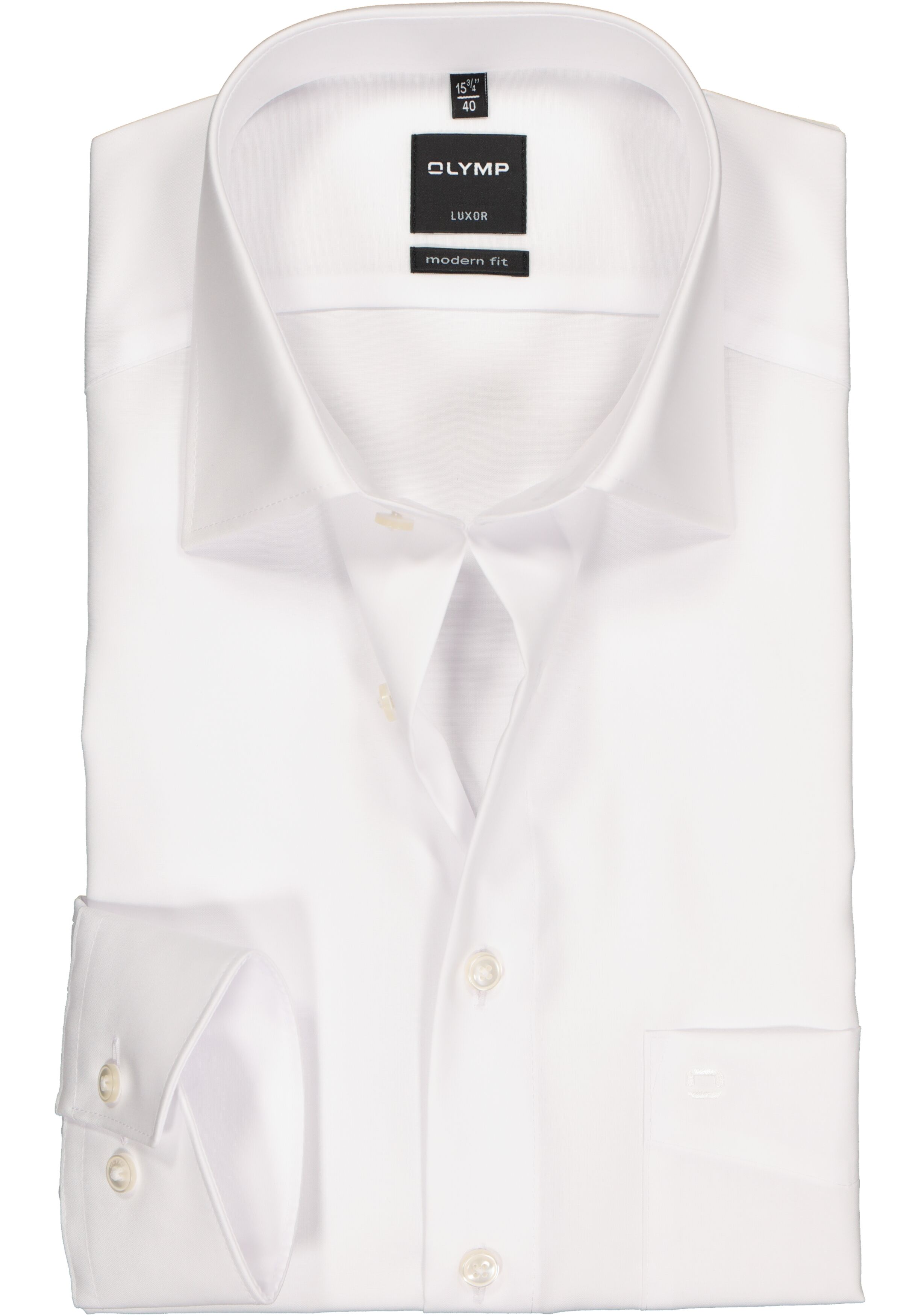 OLYMP Luxor modern fit overhemd, wit