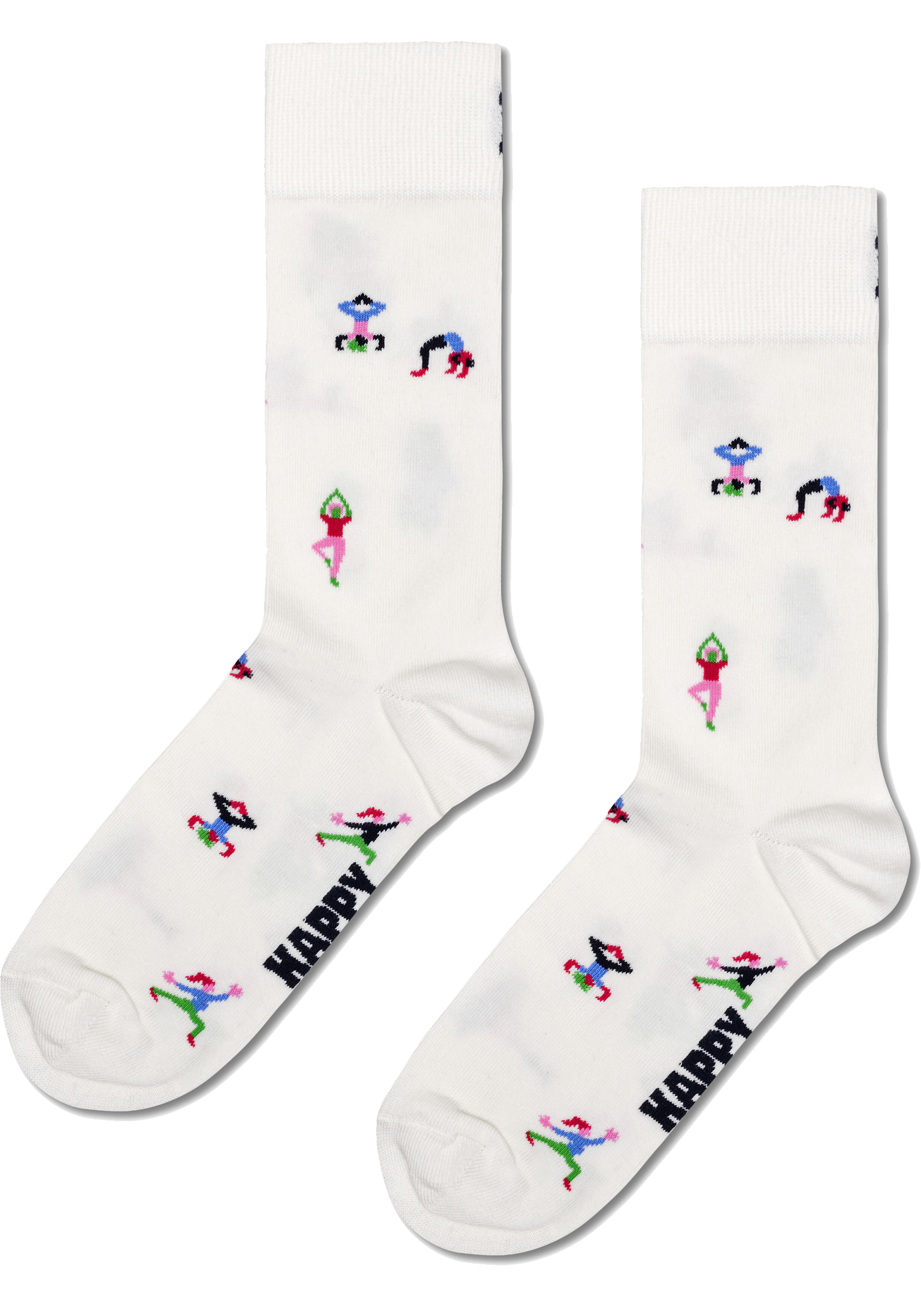 Happy Socks Yogi Sock, unisex sokken, wit