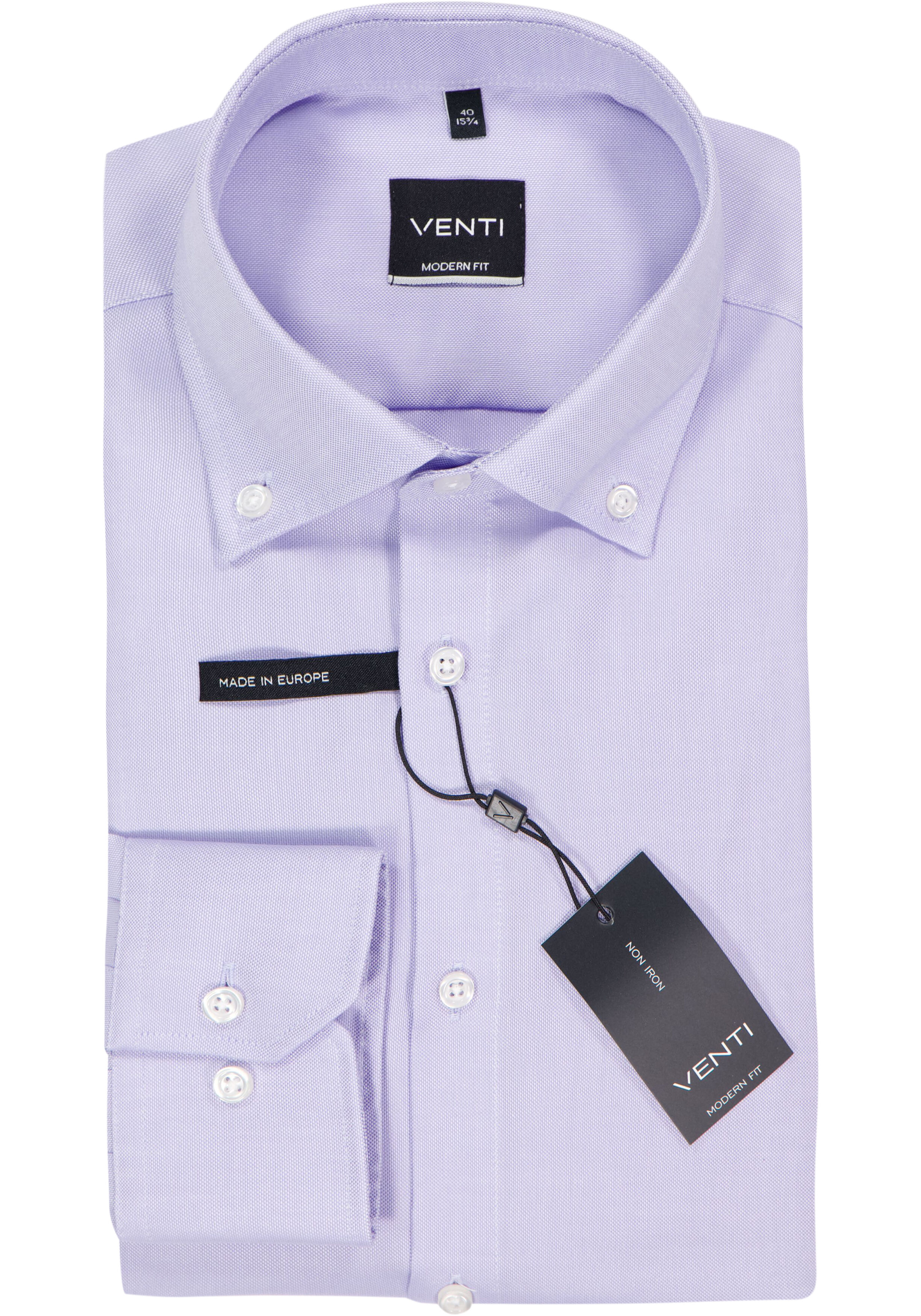VENTI modern fit overhemd, Oxford, paars