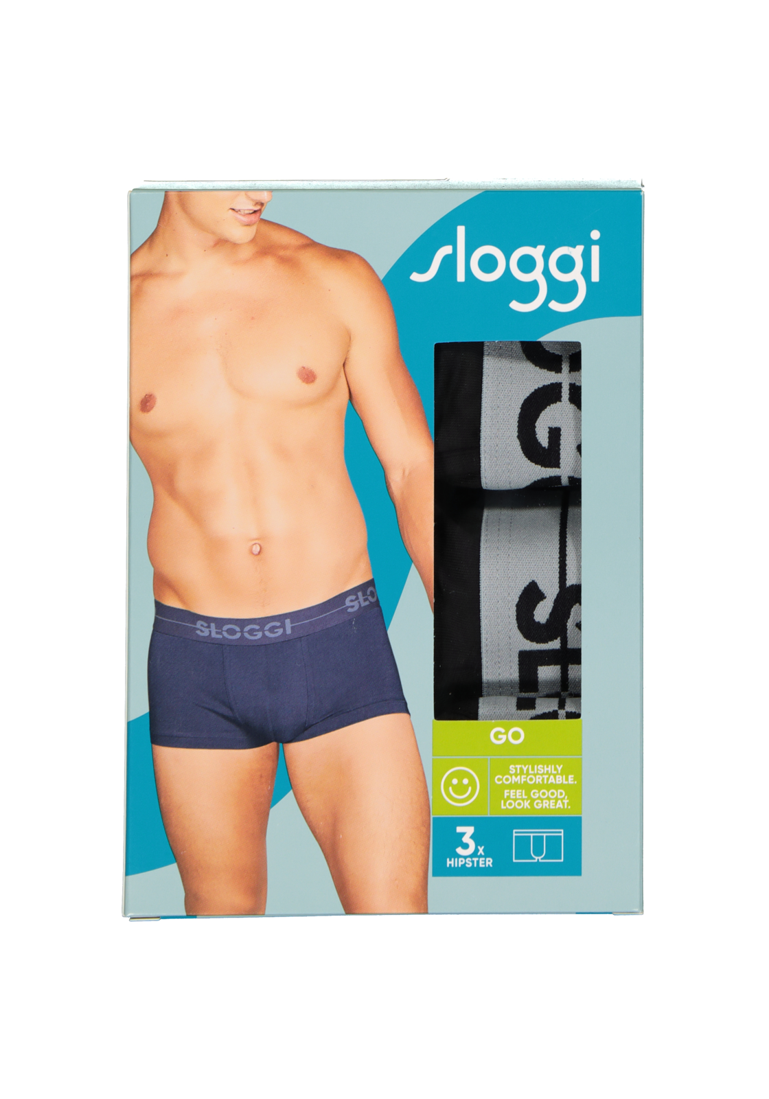 3-7613109998395_sloggi_boxer_3p_HR Sloggi Men GO Hipster, heren boxers (3-pack), zwart