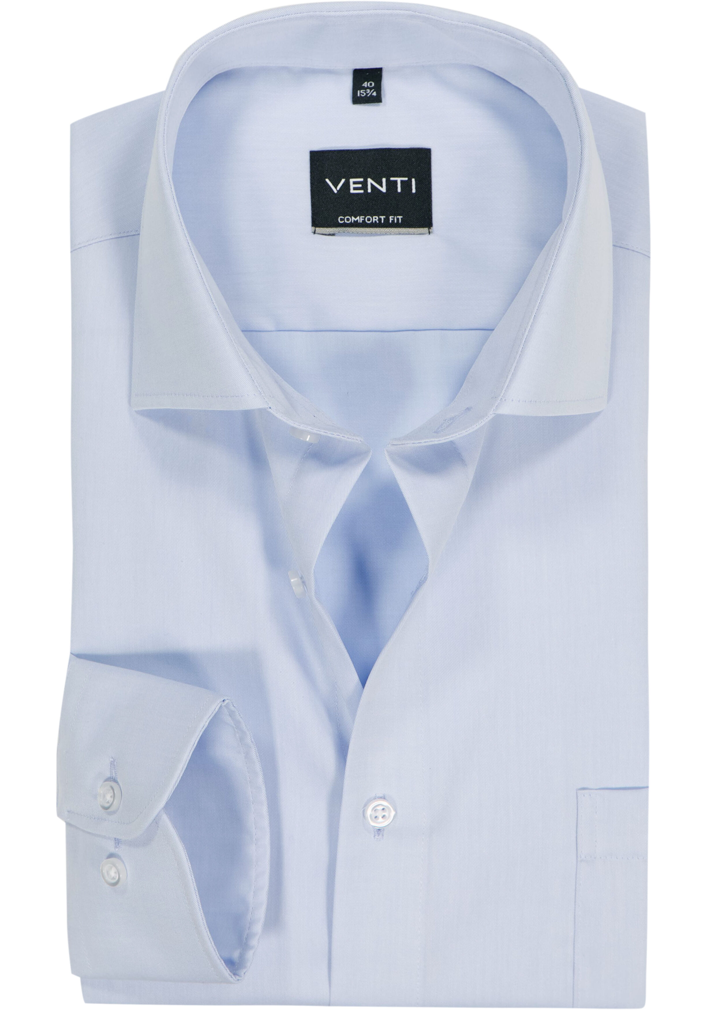 VENTI CASA MODA comfort fit overhemd, mouwlengte 7, structuur, donkerblauw