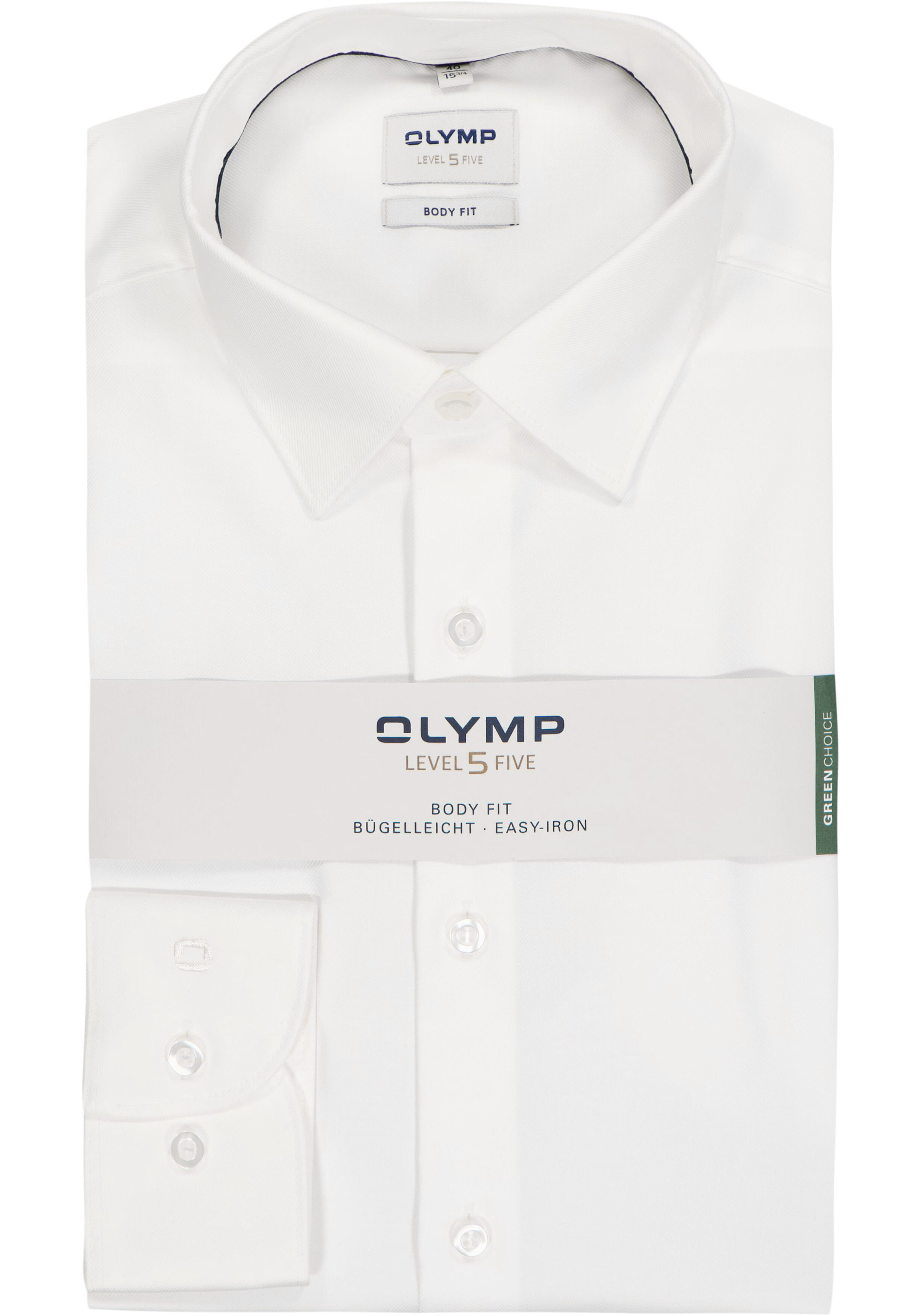OLYMP Level 5 body fit overhemd, off white twill 