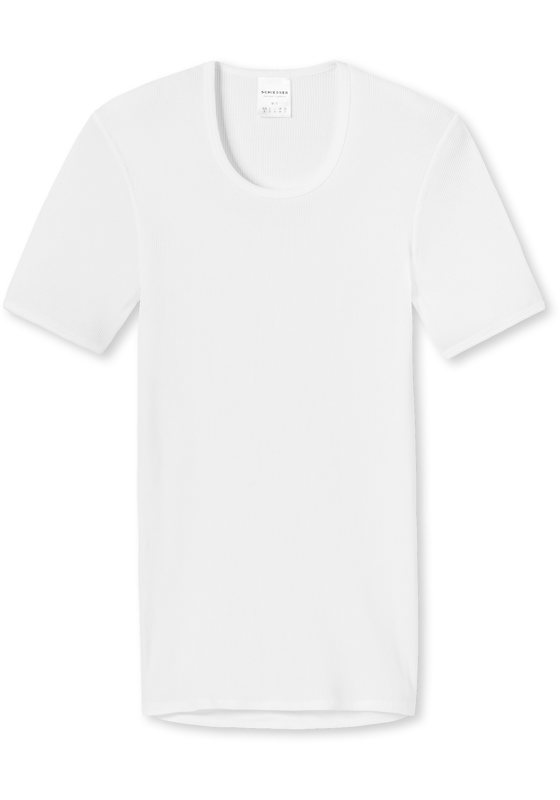SCHIESSER Original Classics T-shirt (1-pack), Doppelribb met O-hals, wit                     SCHIESSER Original Classics T-shirt (1-pack), Doppelribb met O-hals, wit
