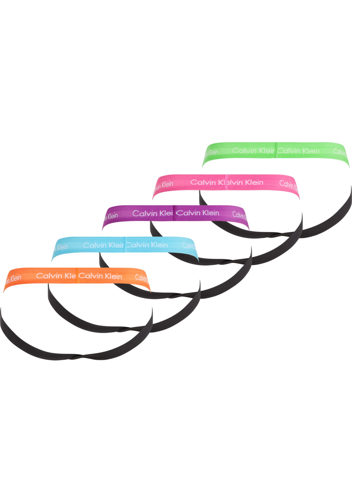 image_3_000NB3914ANL5_B_C4167wid2000amphei2000ampop_usm1710 Calvin Klein Jockstrap (5-pack), heren jockstrap, zwart met gekleurde tailleband