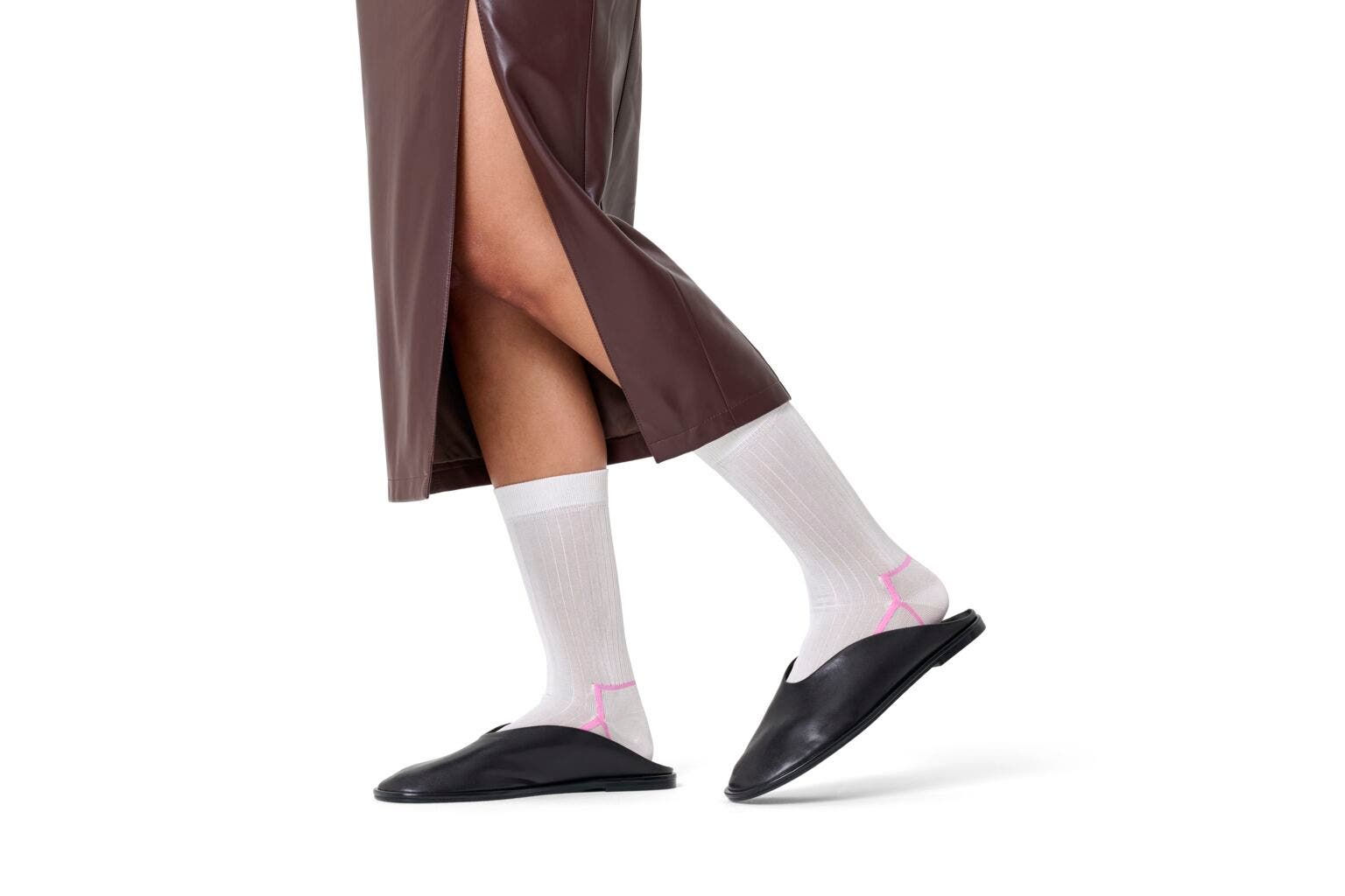Happy Socks Contrast Stripe Sock, unisex sokken, wit