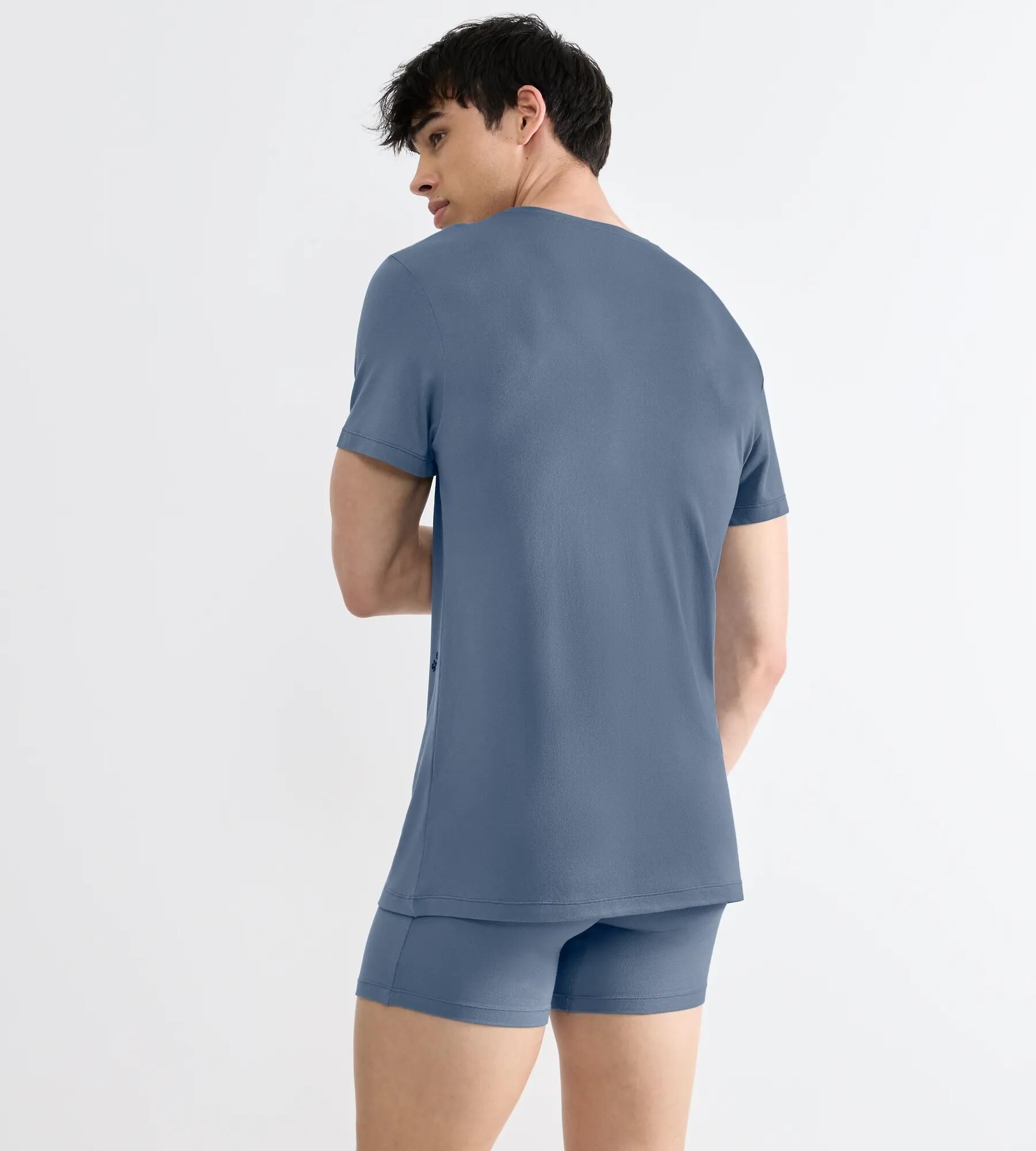 Sloggi Men SLG Base Soft T-Shirts, heren T-shirts met een ronde hals (1-pack), middenblauw
