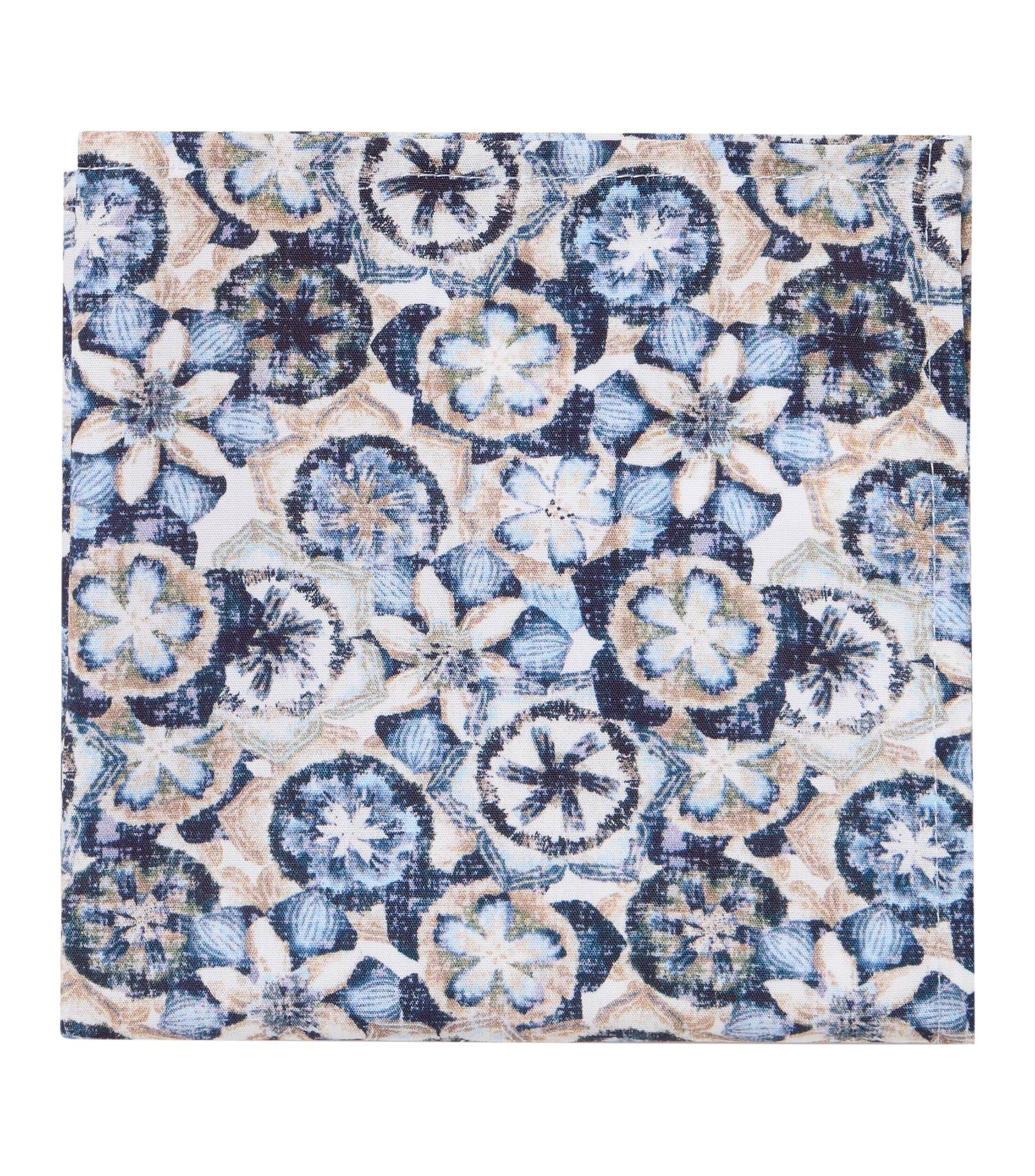 VENTI pochet, blauw, wit, beige, donkerblauw dessin