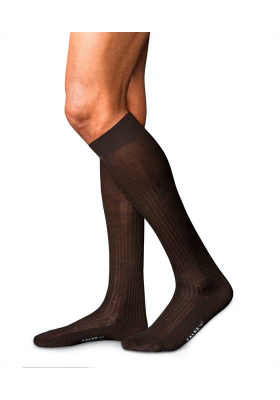 FALKE No. 7 Finest Merino heren kniekousen, bruin (brown) FALKE No. 7 Finest Merino heren kniekousen, bruin (brown)