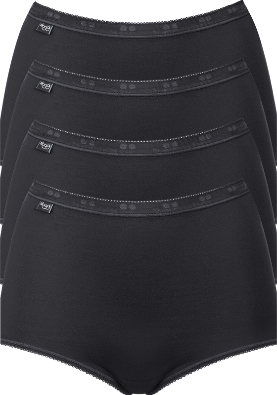 Sloggi Women Basic Maxi, dames maxi slip (4-Pack), zwart Sloggi Women Basic Maxi, dames maxi slip (4-Pack), zwart