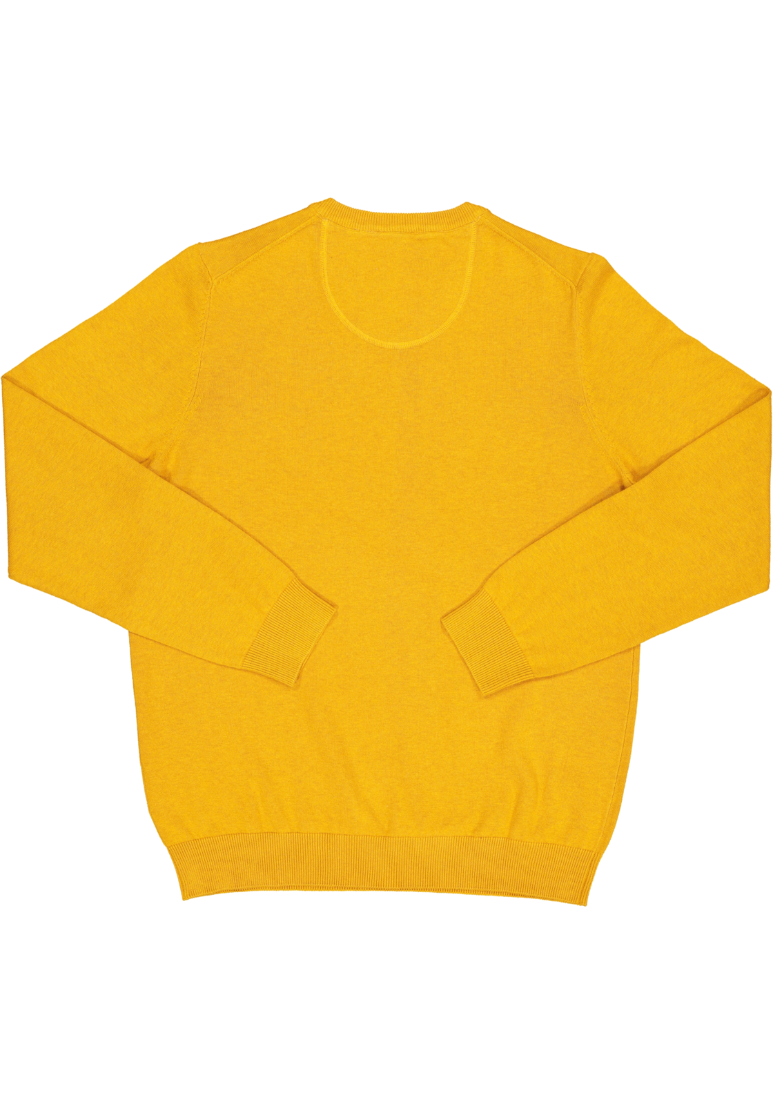 3-4055987813033_marvelis_trui_HR MARVELIS modern fit trui katoen, V-hals, okergeel