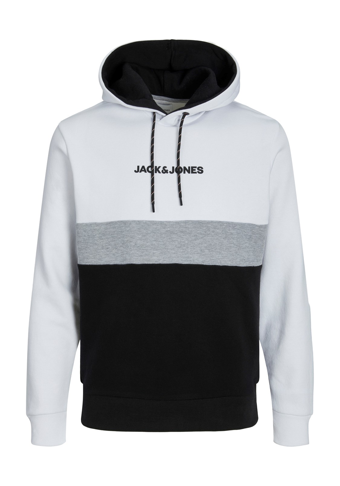 image_2_jj__4206140__frontjpgv2d1c4c234a84c87cabaeb6c5ce255dce43cf JACK & JONES Reid blocking sweat hood regular fit, heren hoodie katoenmengsel met capuchon, wit