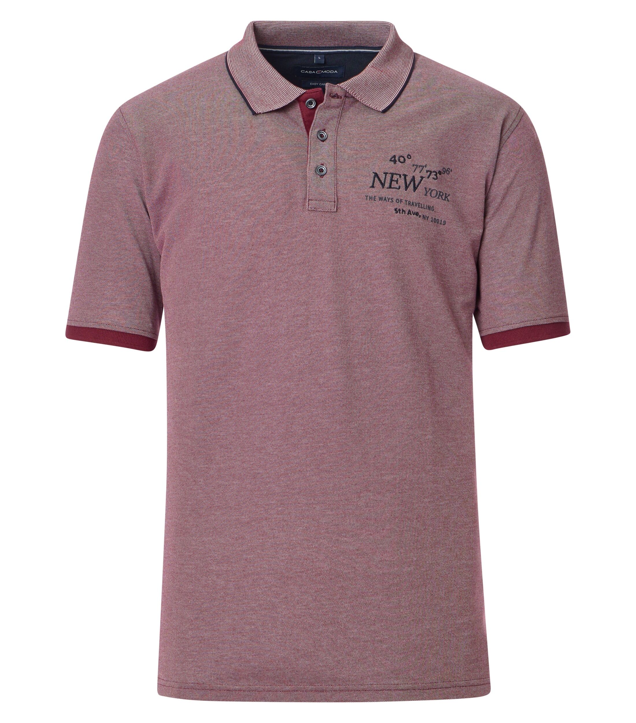 CASA MODA comfort fit heren polo, rood