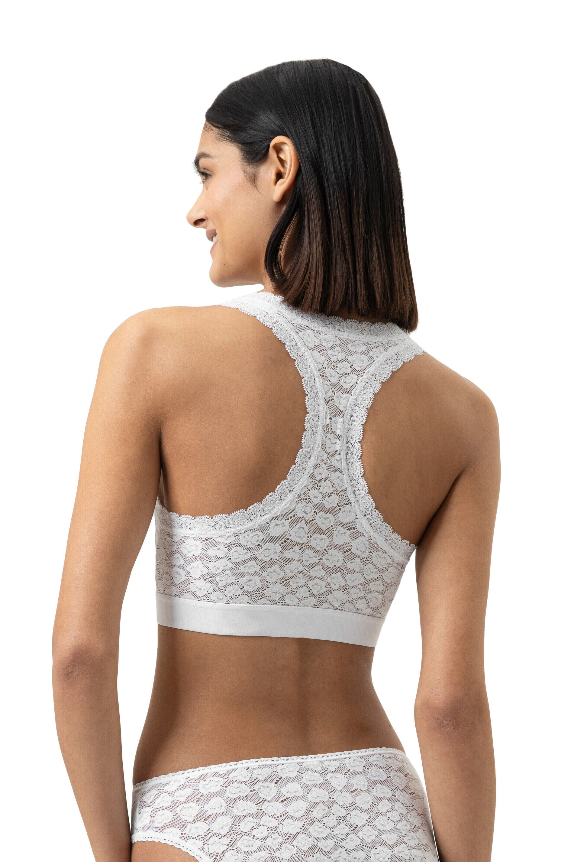Mey dames bustier Savage Lace, beugelloze bralette, wit