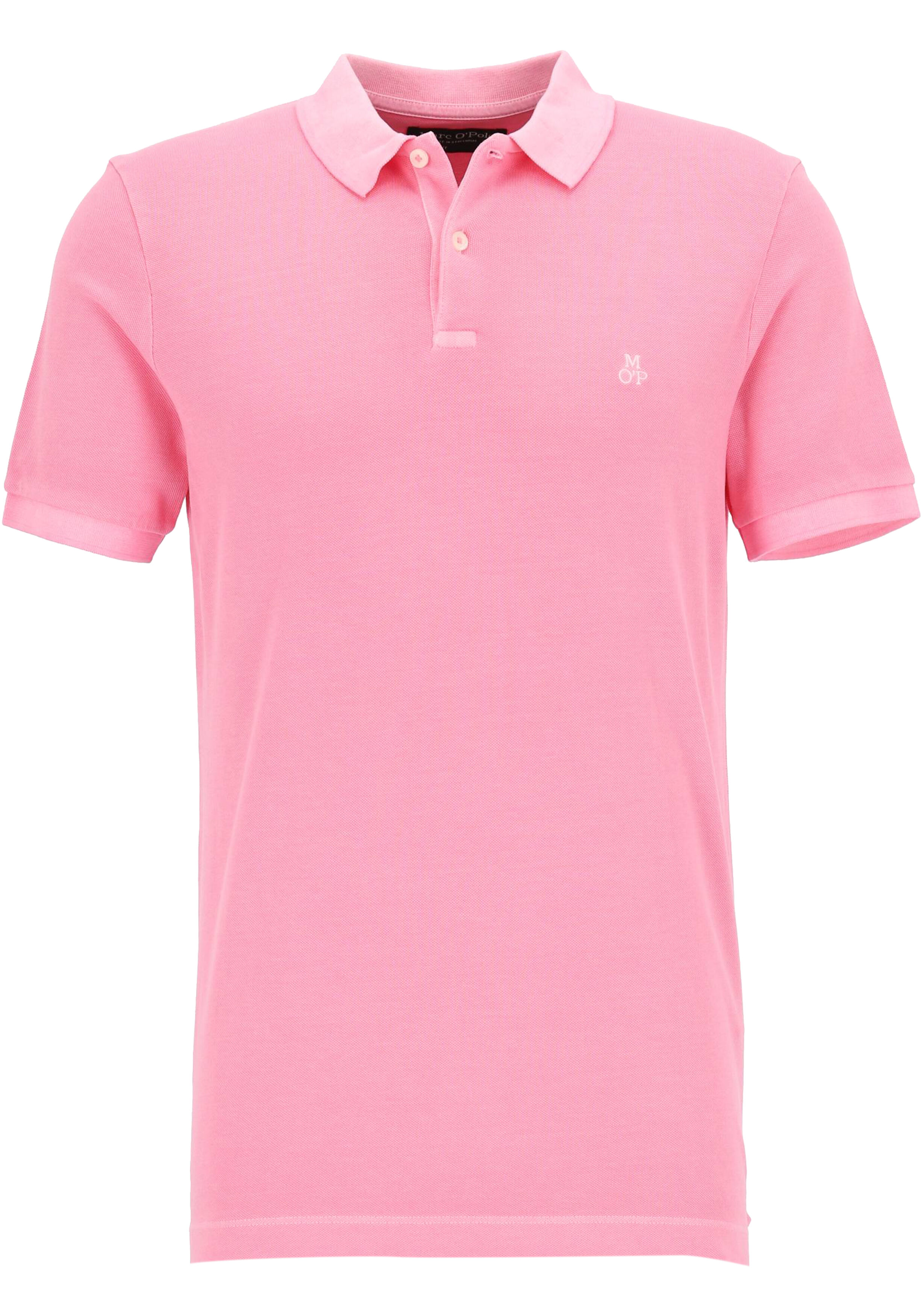 Marc O'Polo regular fit polo, heren poloshirt korte mouw, roze