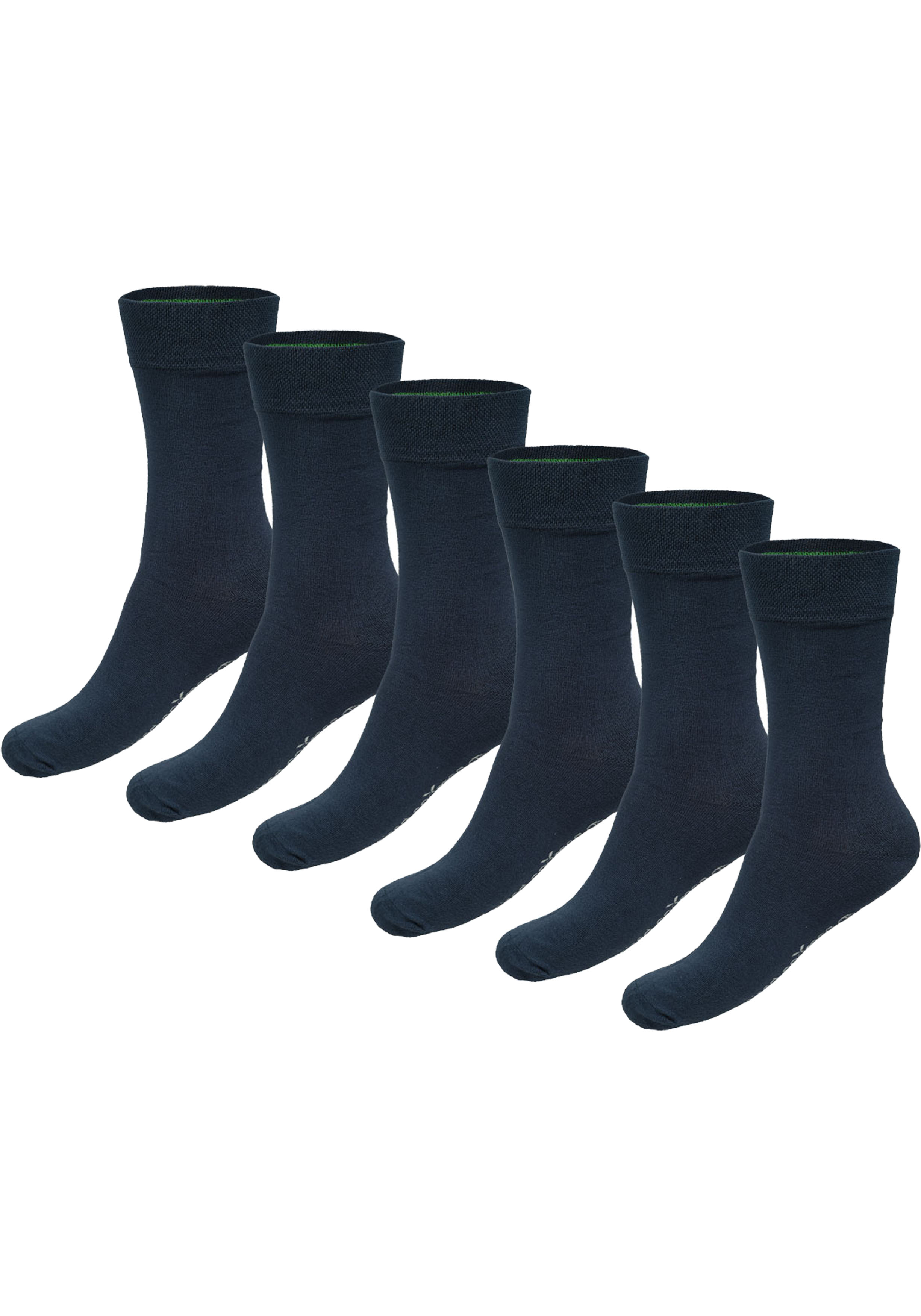 Bamboo Basics Beau socks (6-pack), unisex sokken, donkerblauw