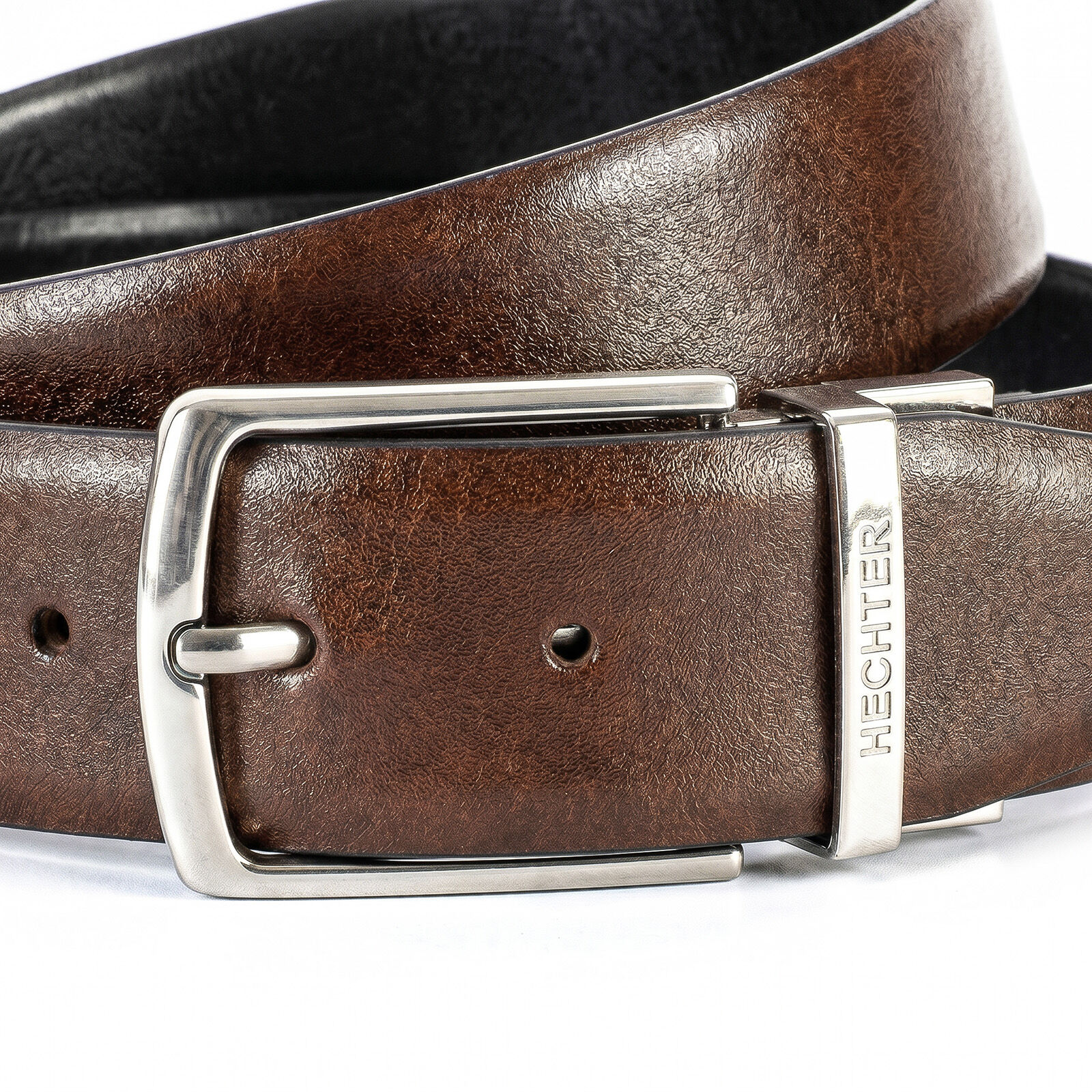 HECHTER leren heren riem, zwart