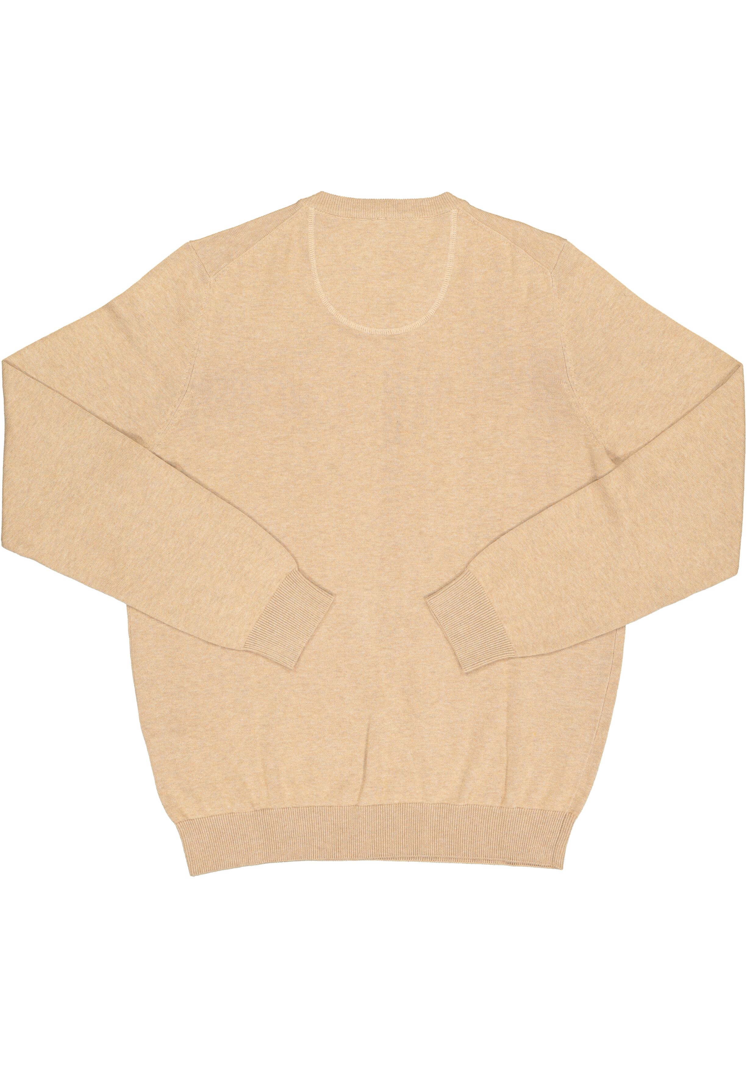 MARVELIS modern fit trui katoen, V-hals, beige