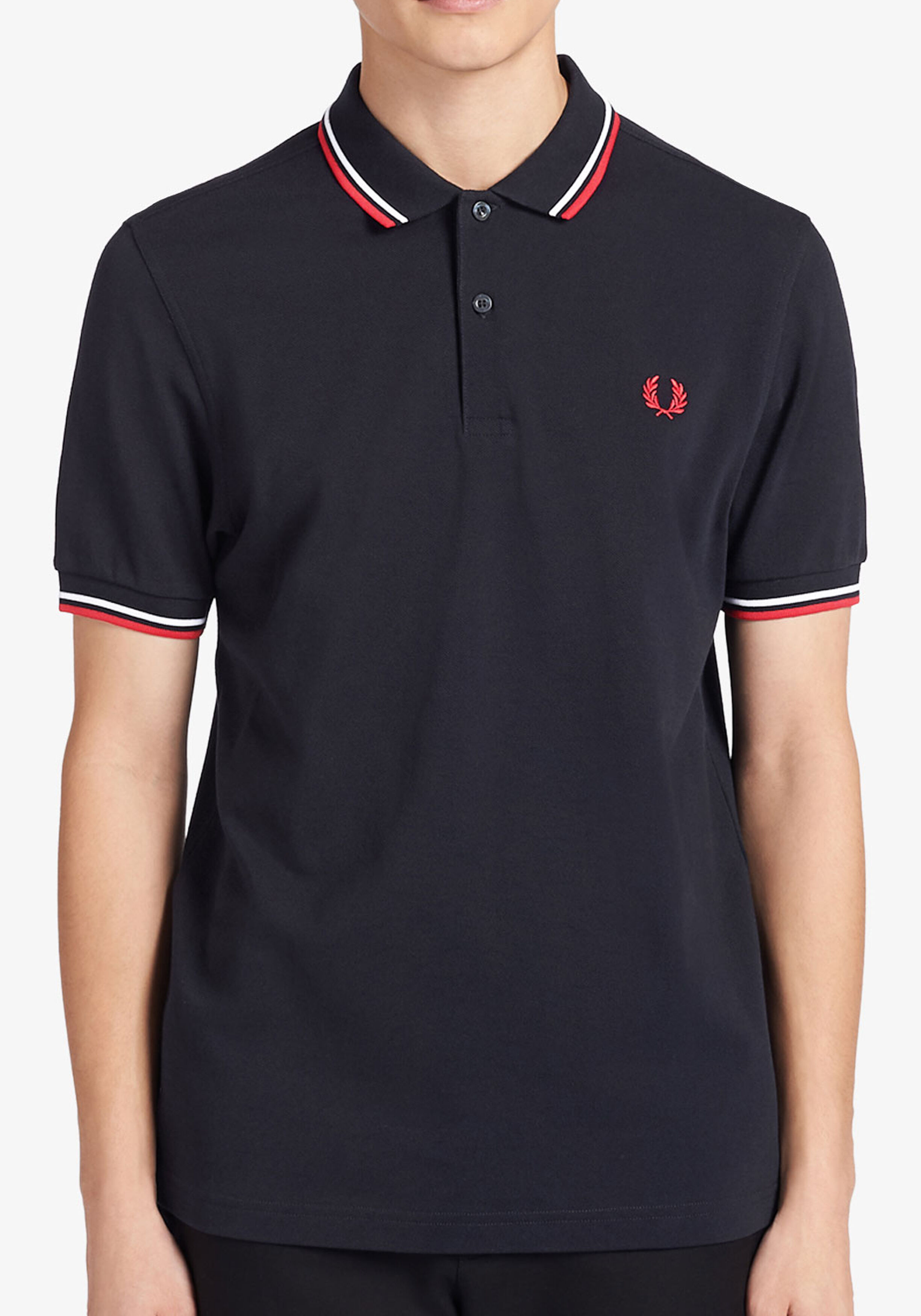 Fred Perry M3600 polo twin tipped shirt, heren polo Navy / White / Red