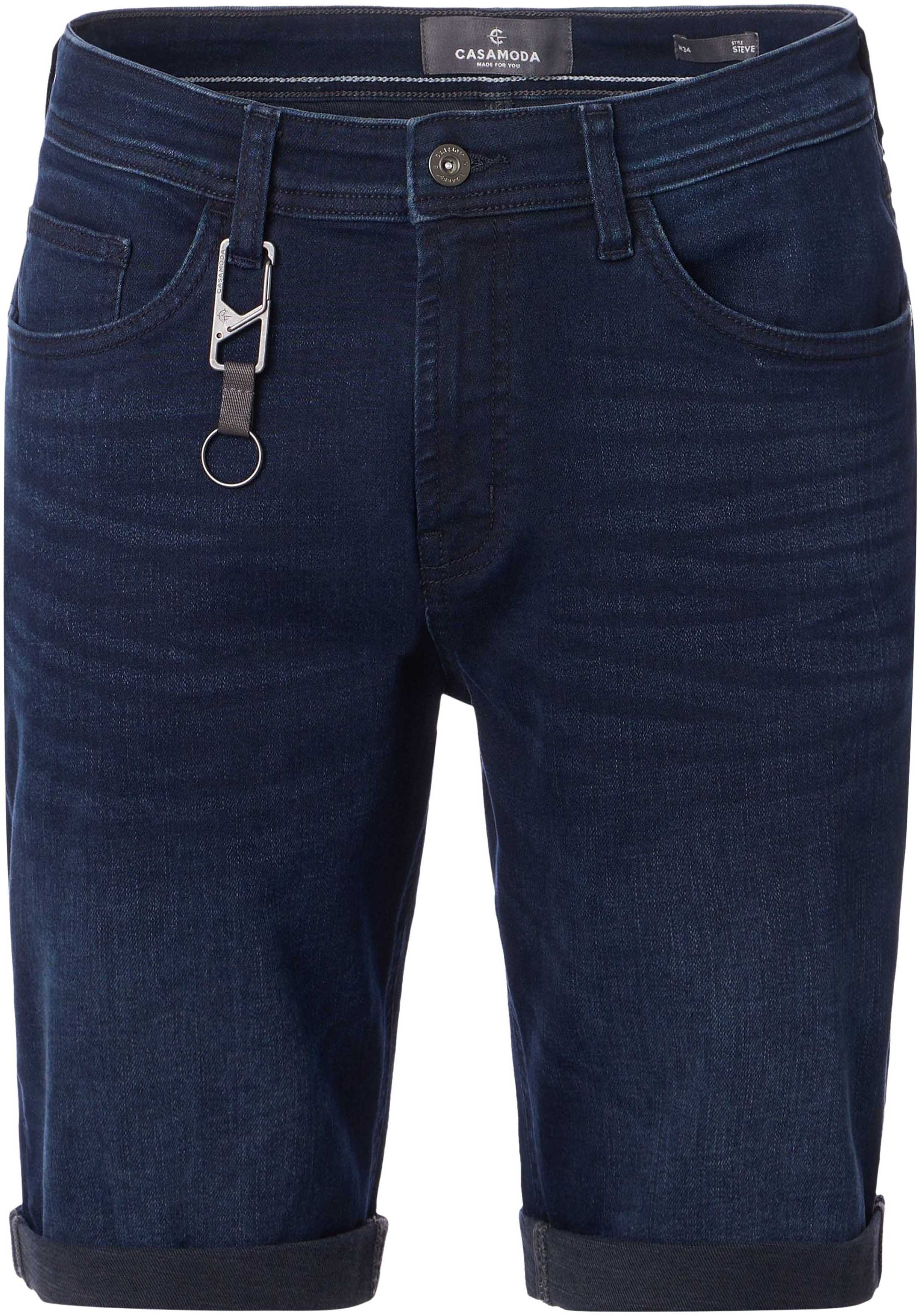 CASA MODA jeans shorts STEVE, heren 5-pocket korte spijkerbroek, blauw