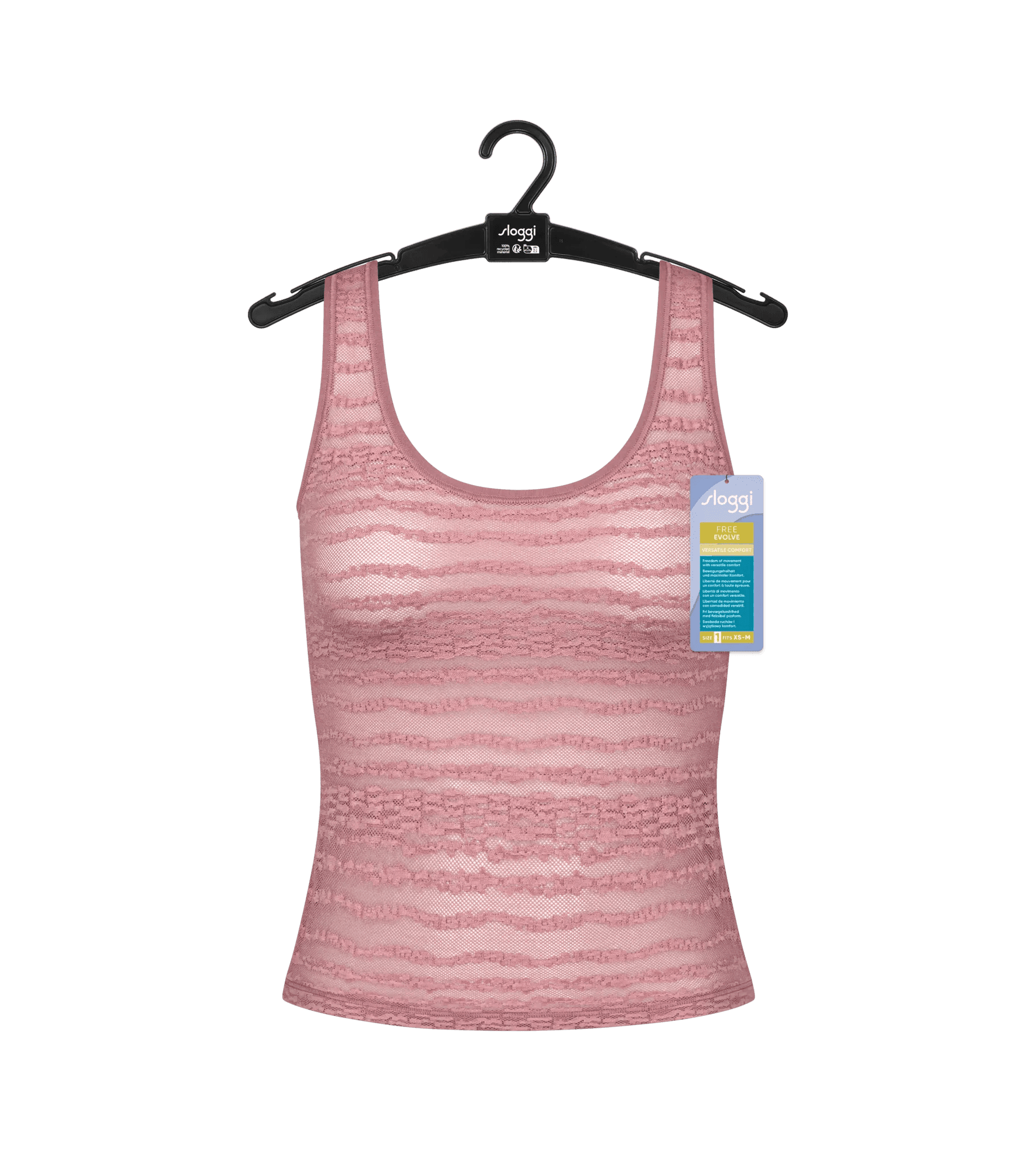 Sloggi Women FREE Evolve Tank Top Lace (1-pack), dames singlet, oudroze
