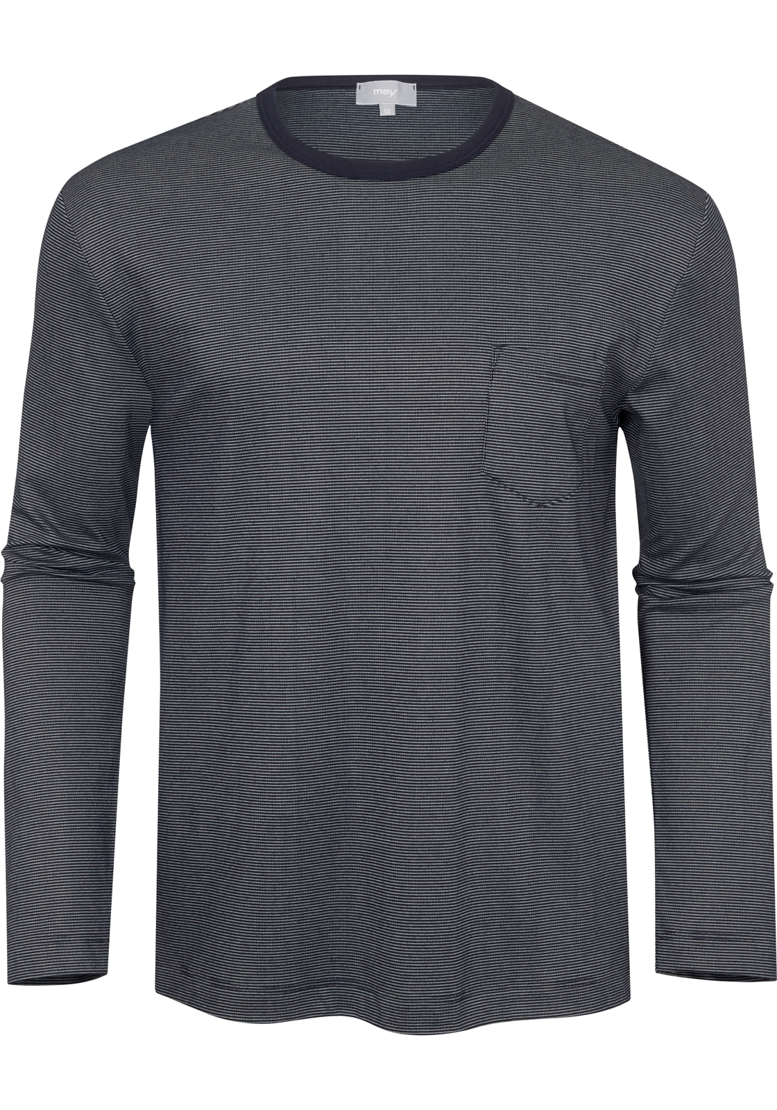 7-4004124531521-mey-pyjama_HR Mey heren pyjama Bennison, blauw heel fijn gestreept