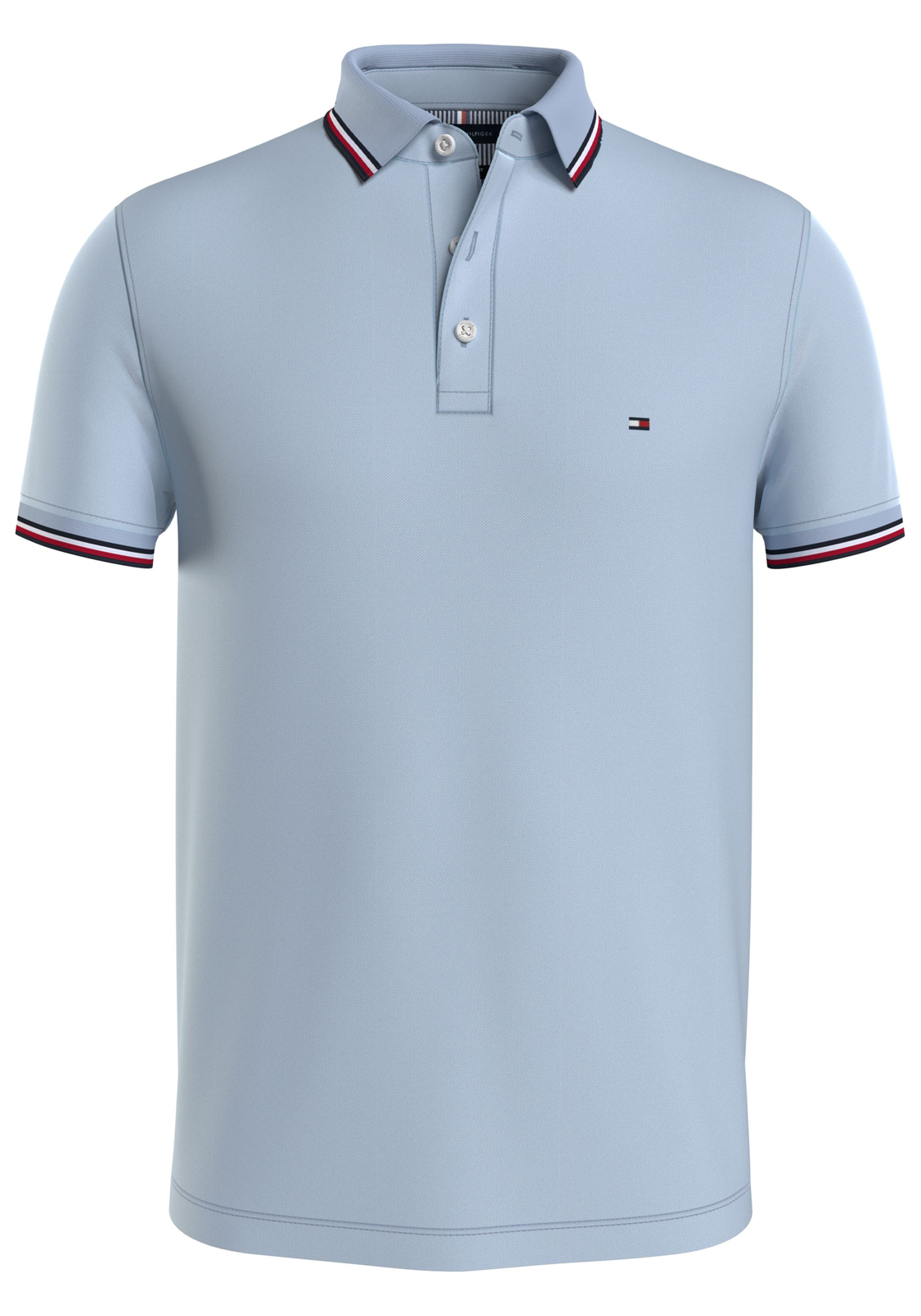 image_2_MW0MW30750C1O_F_C4101wid2000amphei2000ampop_usm1710 Tommy Hilfiger 1985 Rwb Tipped Slim Polo, heren poloshirt, lichtblauw