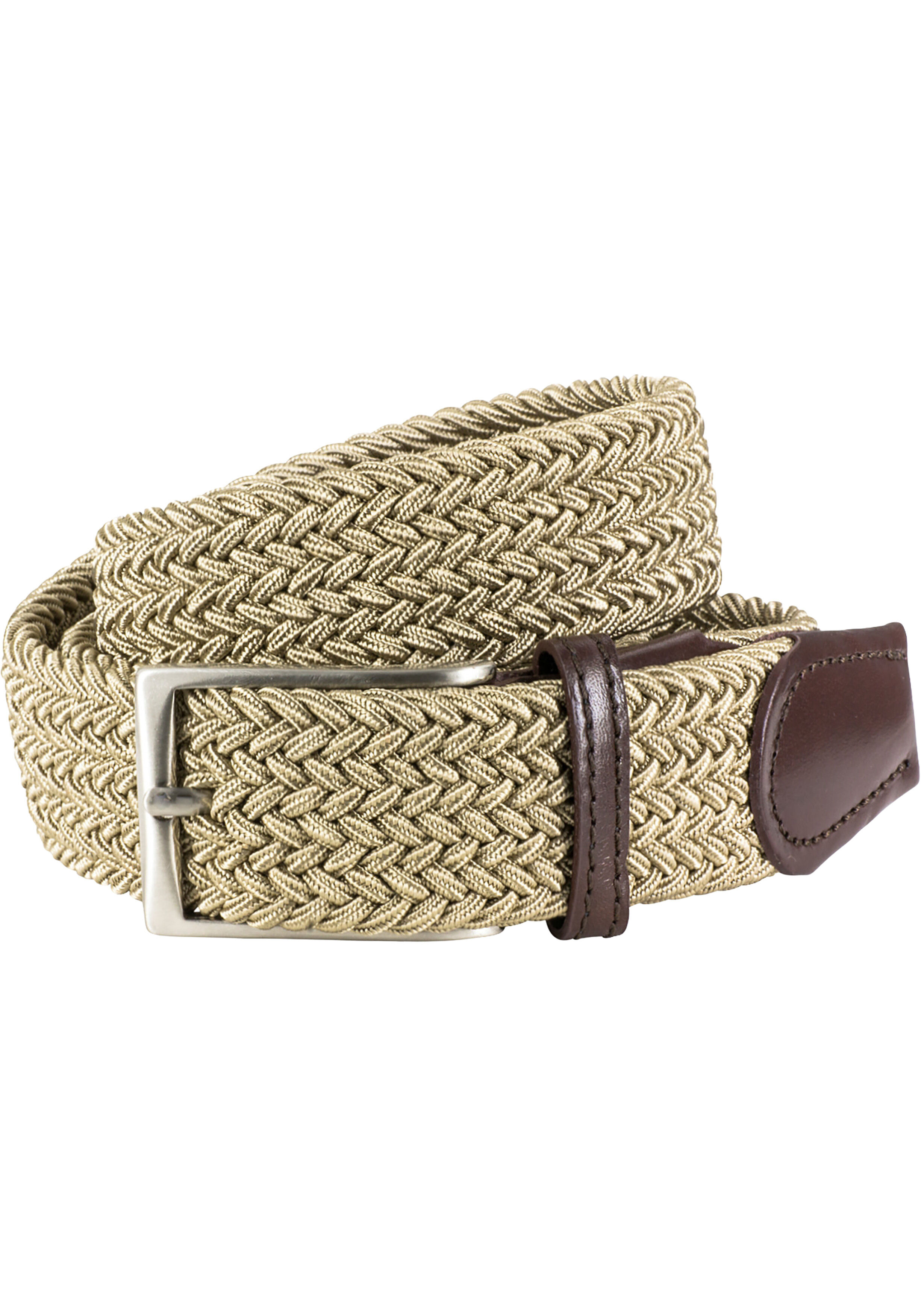 LINDENMANN elastische heren riem, beige