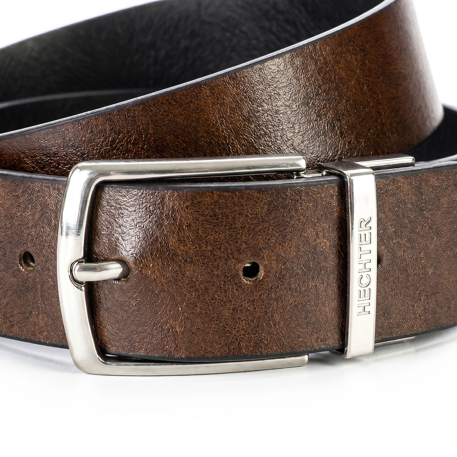 HECHTER leren heren riem, zwart