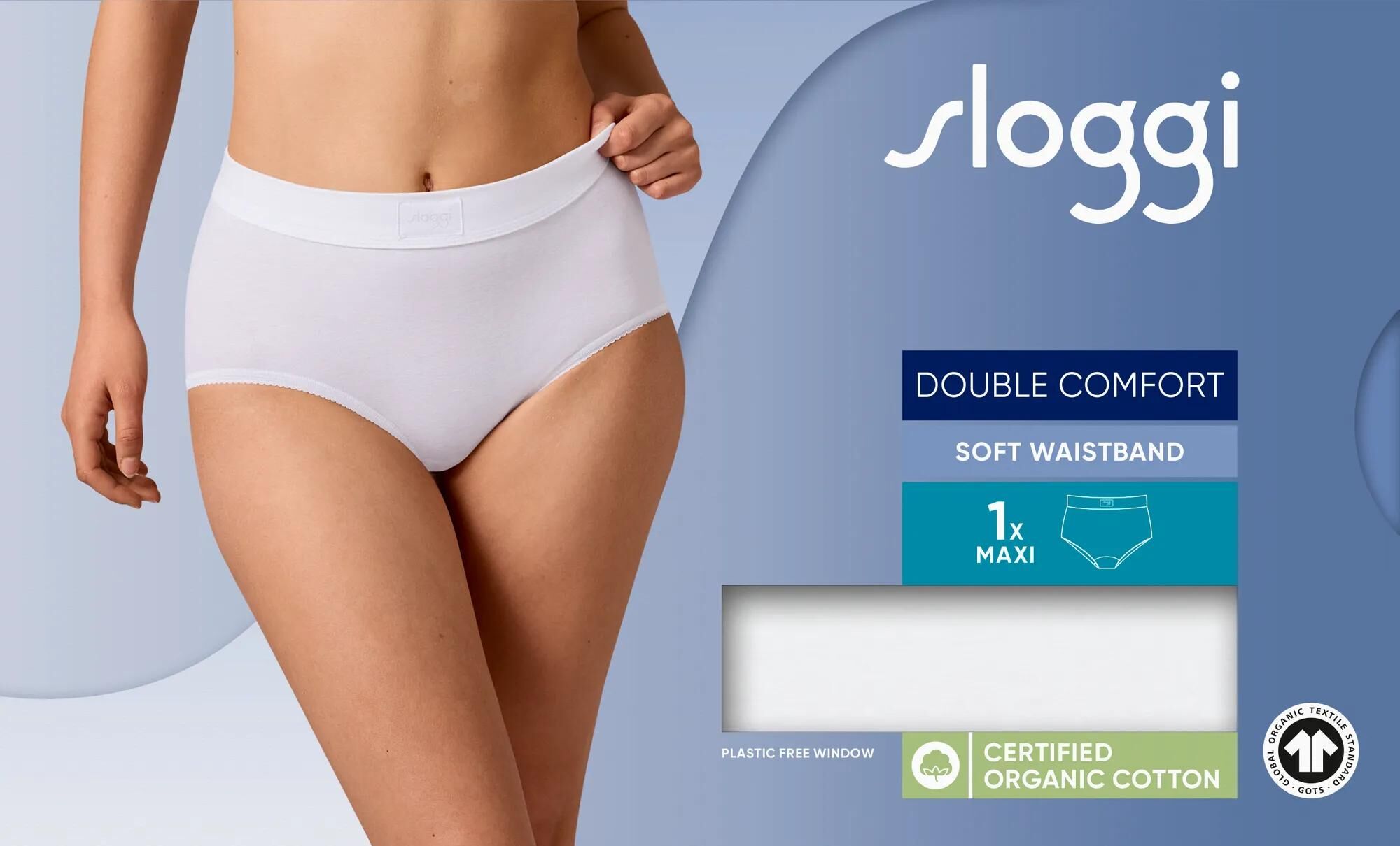 Sloggi Women Double Comfort T Maxi (1-pack), dames slip, wit
