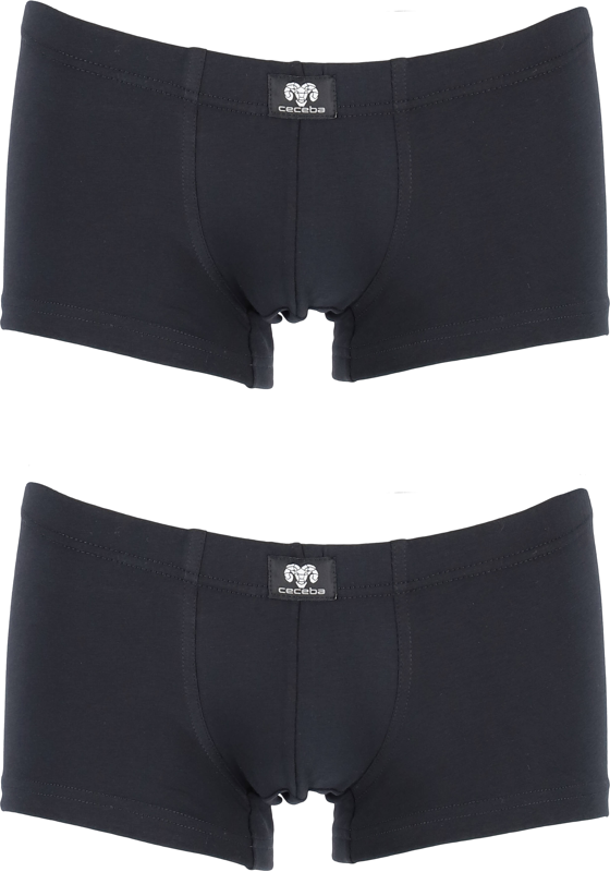 Ceceba heren boxers buikmodel (2-pack), zwart Ceceba heren boxers buikmodel (2-pack), zwart
