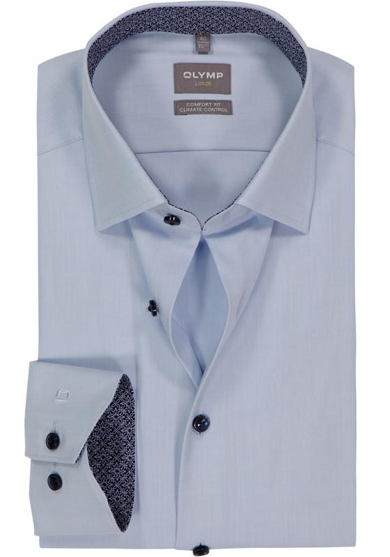 OLYMP 24/7 Luxor comfort fit overhemd, twill, lichtblauw OLYMP 24/7 Luxor comfort fit overhemd, twill, lichtblauw