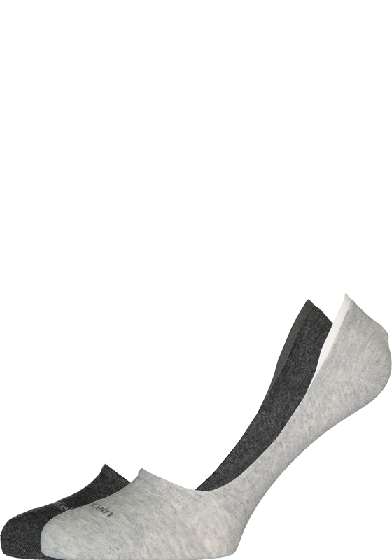 Calvin Klein Luca herensokken (2-pack), onzichtbare sneakersokken, antraciet en grijs Calvin Klein Luca herensokken (2-pack), onzichtbare sneakersokken, antraciet en grijs