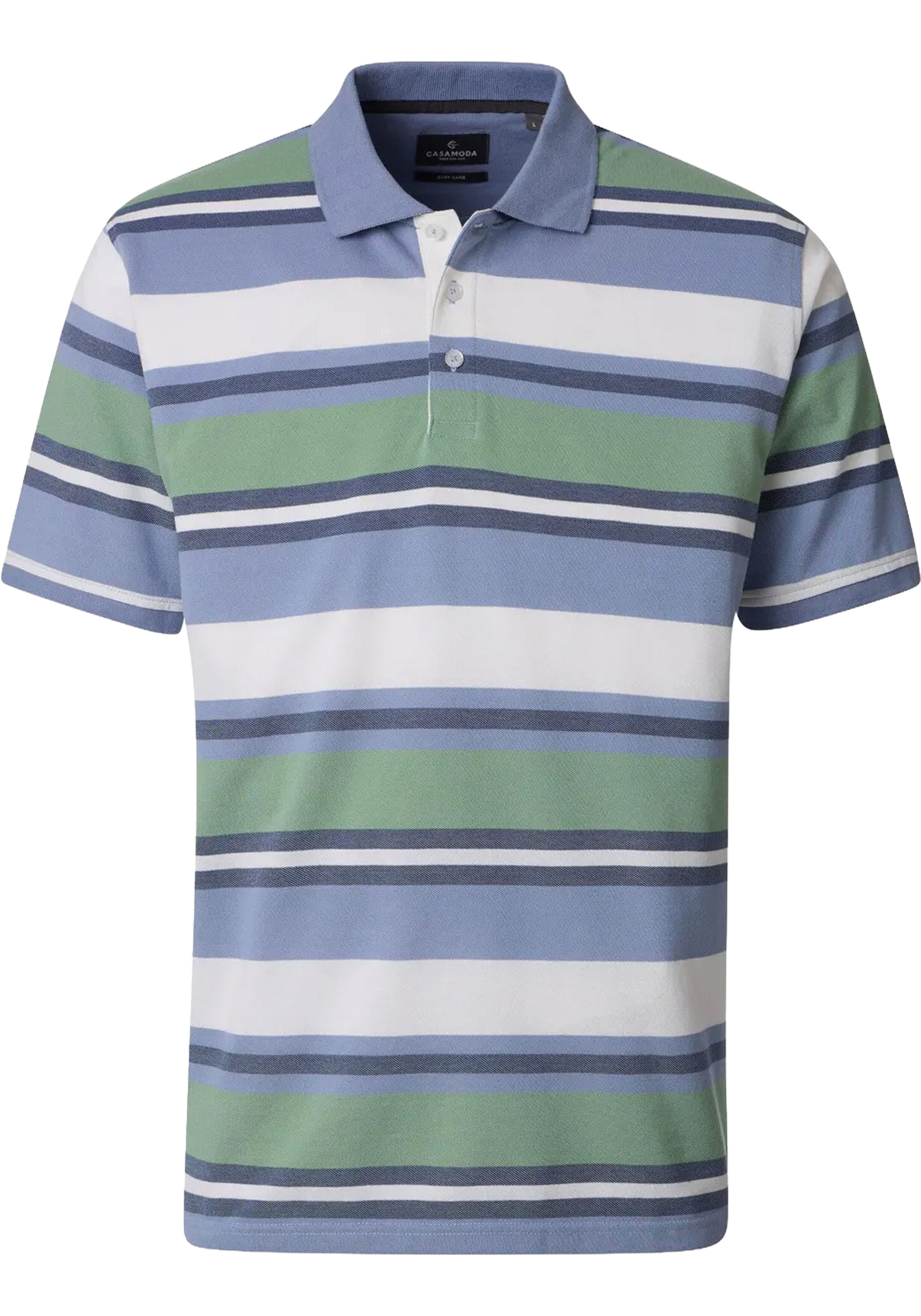 CASA MODA comfort fit heren polo, aqua dessin
