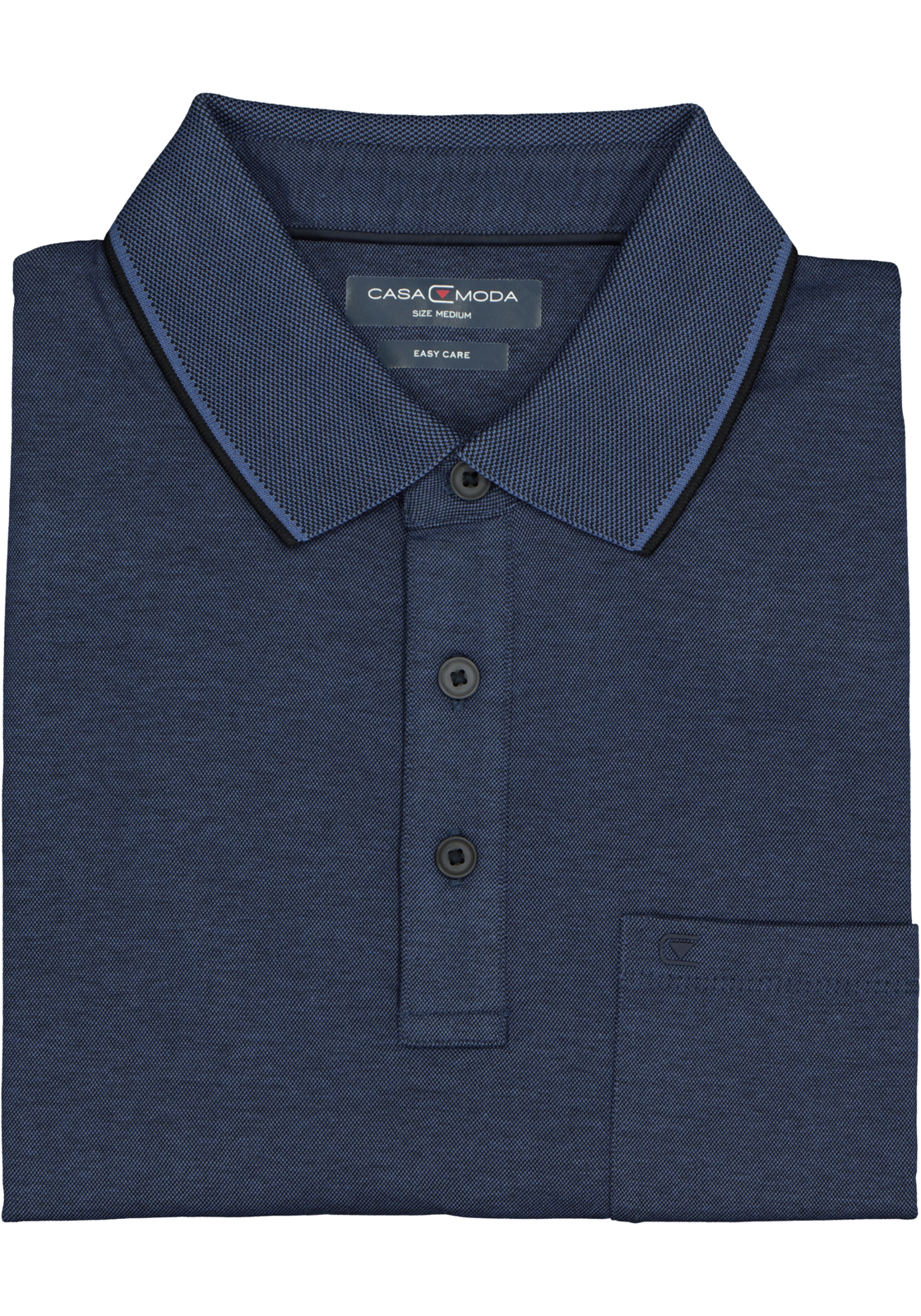 4-4060031357098_casa_moda_polo_HR CASA MODA comfort fit poloshirt, marine blauw melange