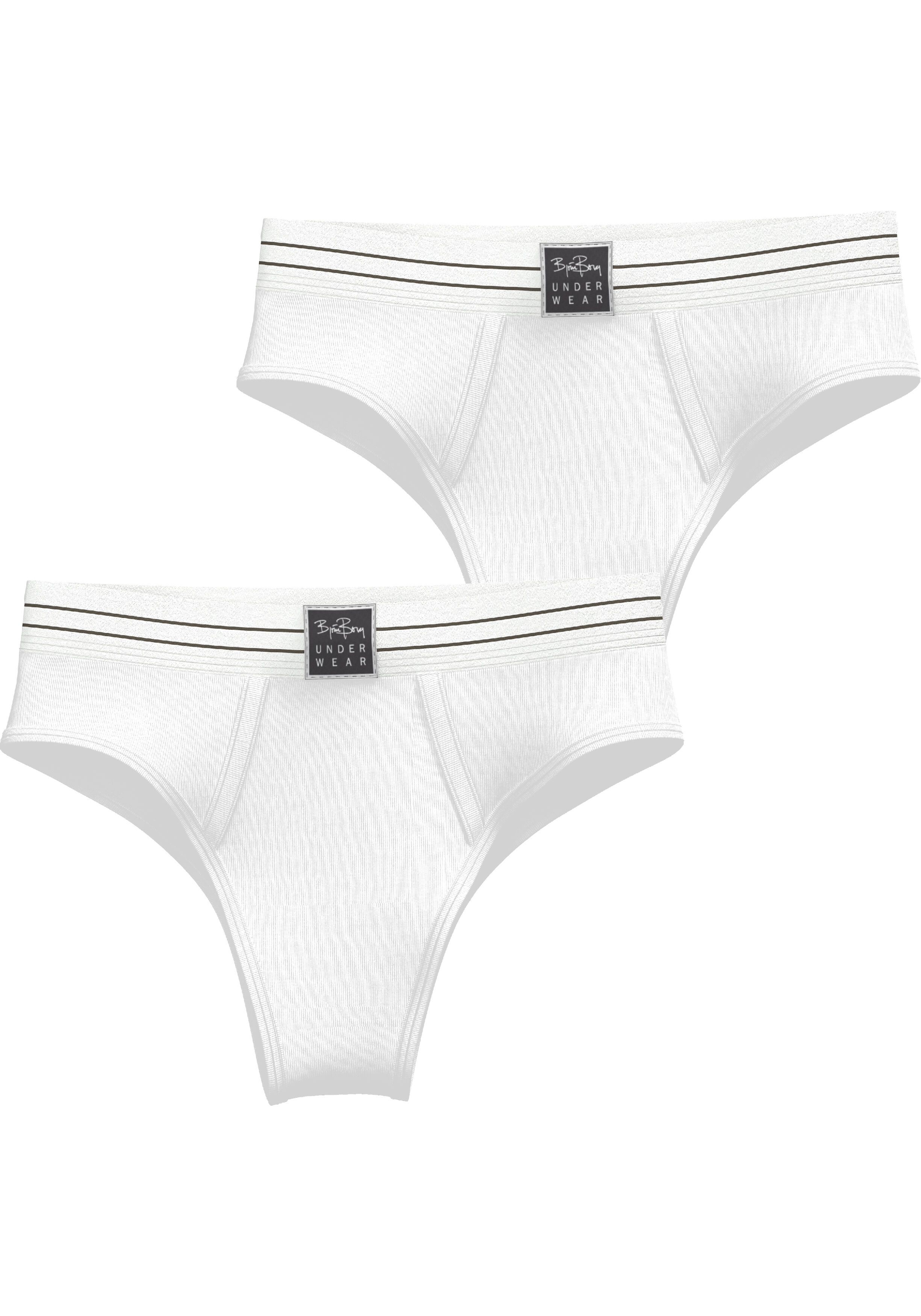Bjorn Borg dames Original Thong, string hoge taille (2-pack), wit, wit
