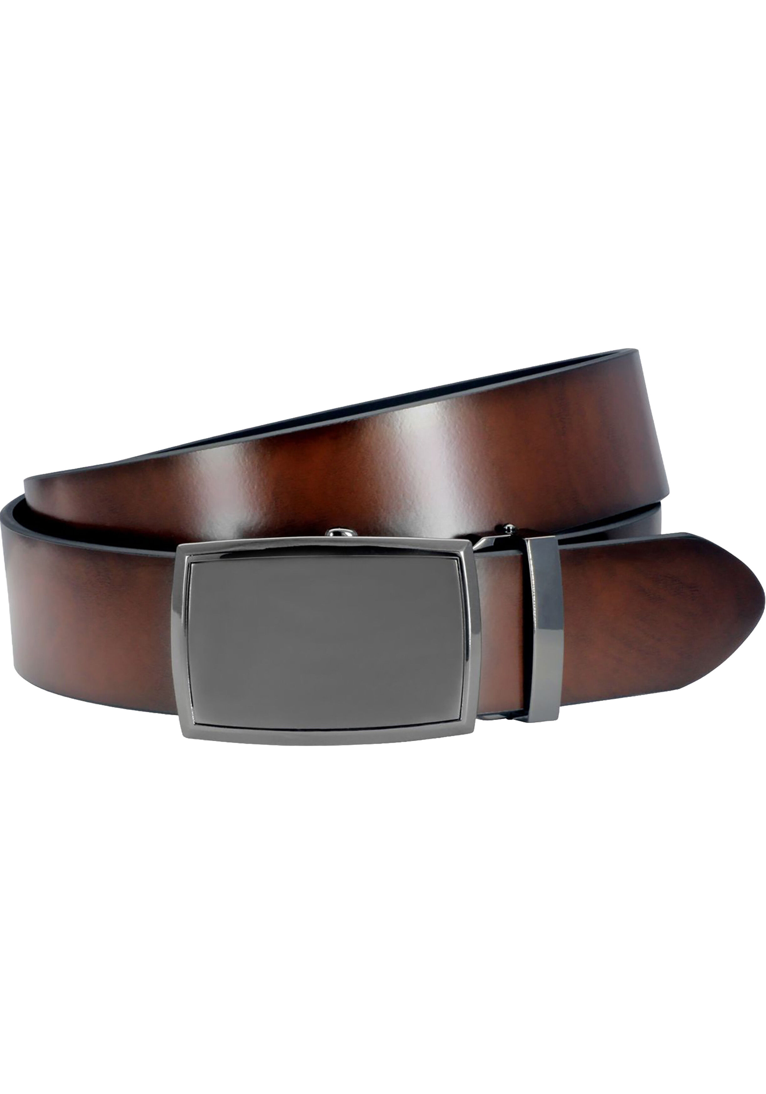 LINDENMANN leren heren riem, bruin