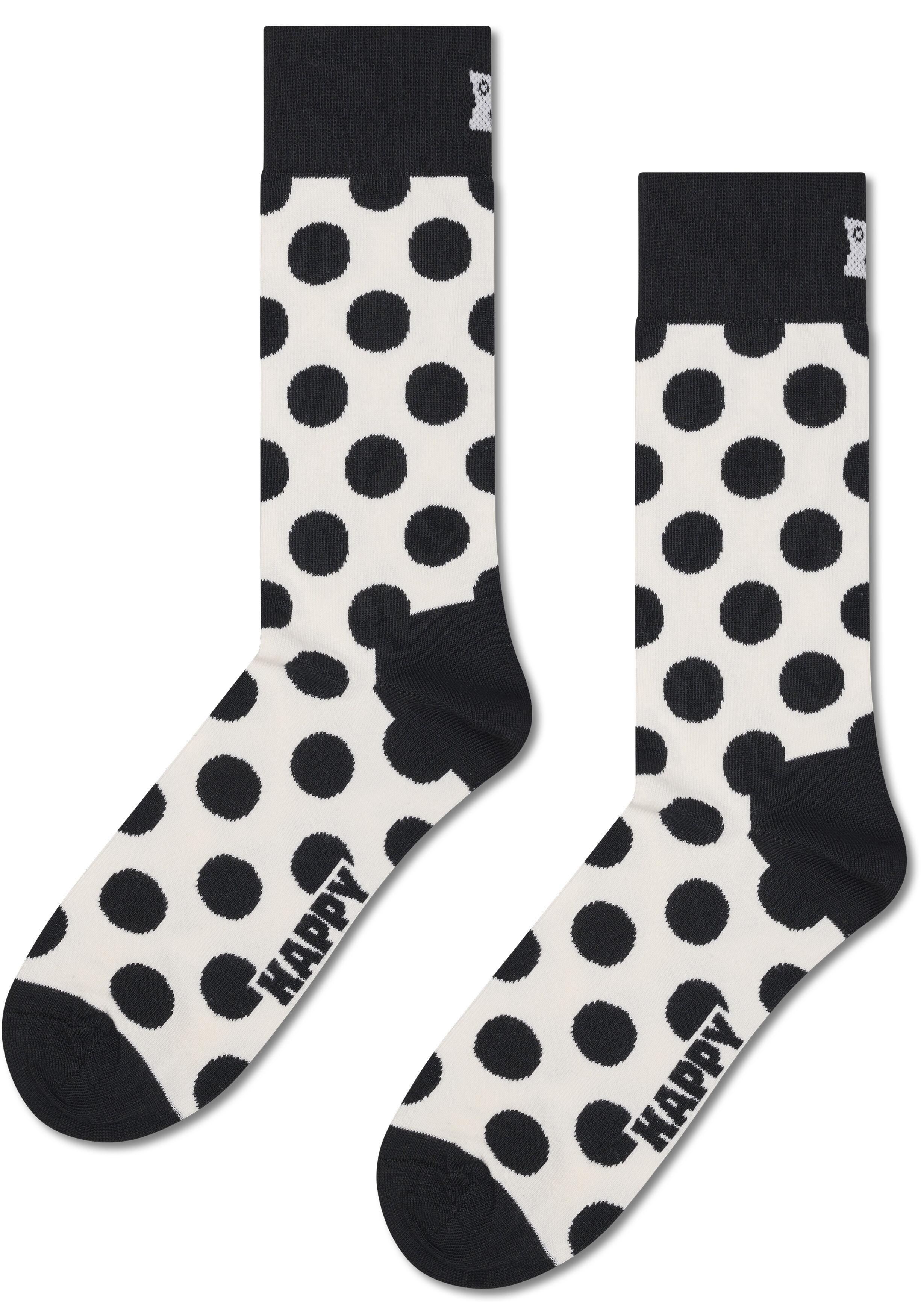 Happy Socks Big Dot Sock, unisex sokken, wit