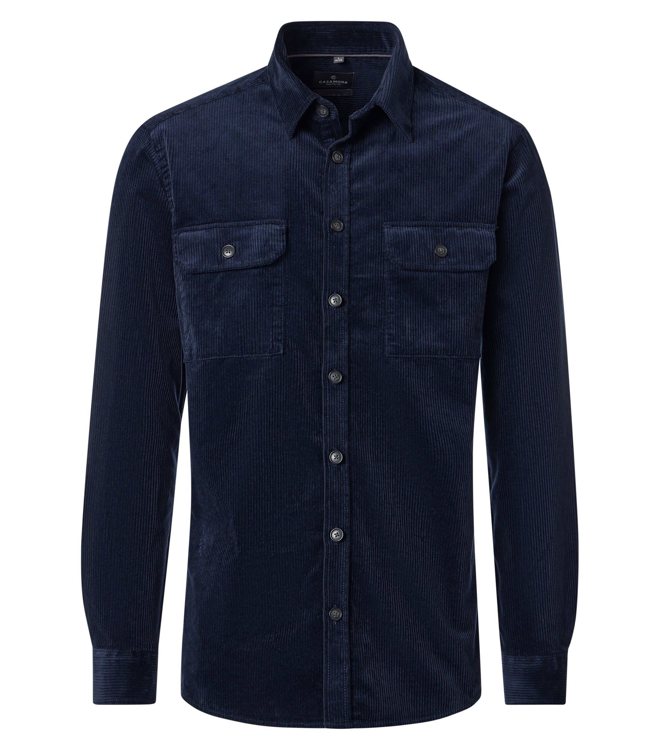 CASA MODA comfort fit overshirt, donkerblauw