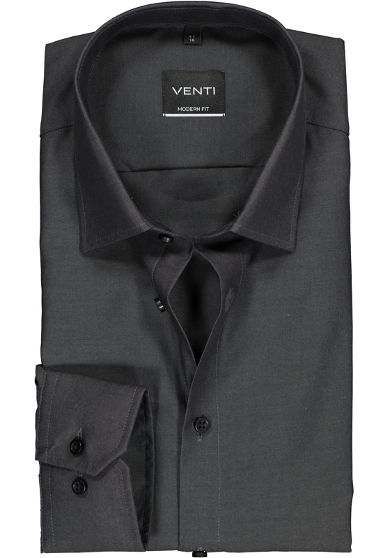 VENTI modern fit overhemd, antraciet grijs VENTI modern fit overhemd, antraciet grijs