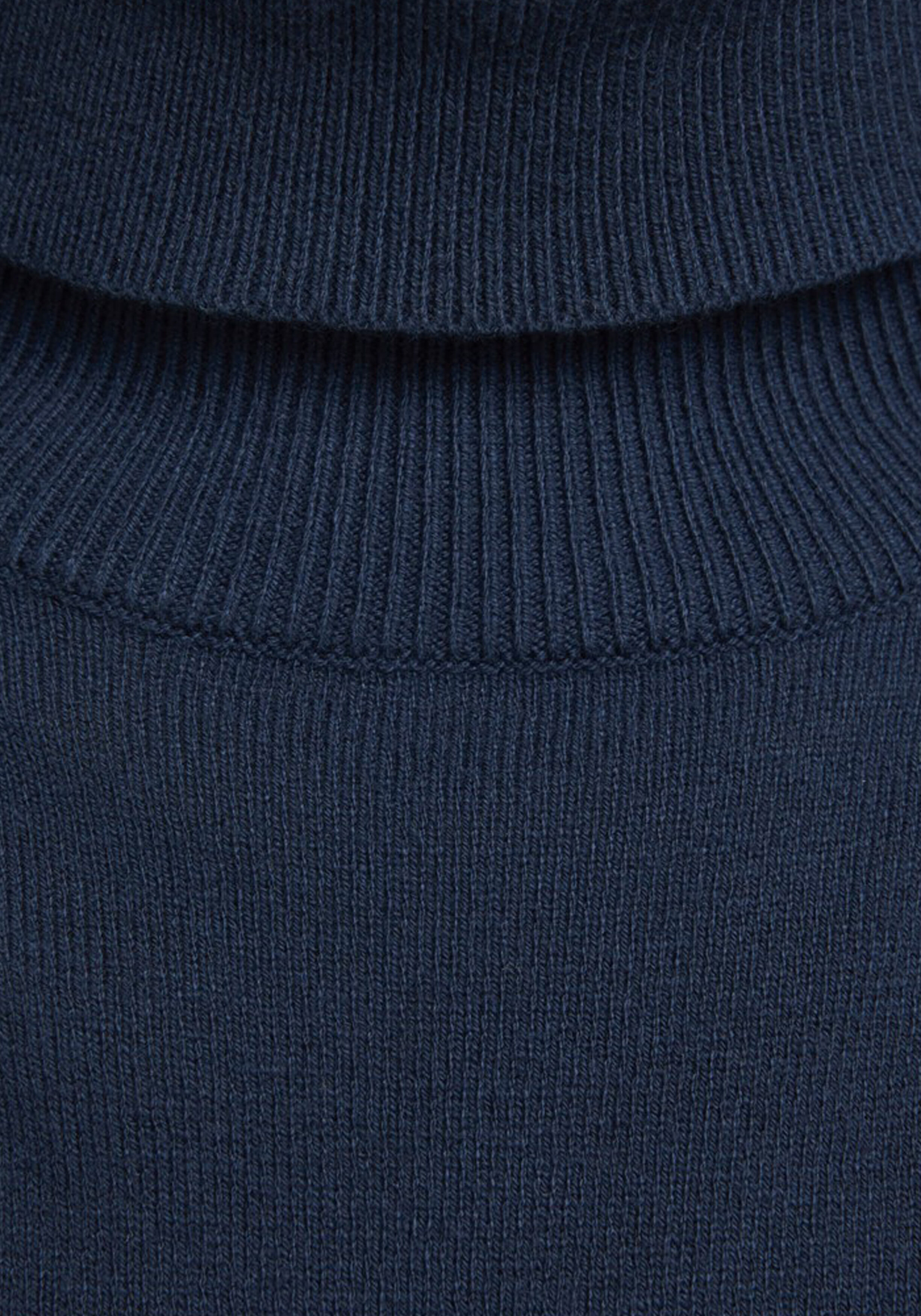 JACK & JONES slim fit coltrui katoen, donkerblauw