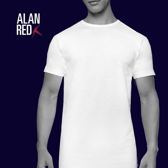 ALAN RED T-shirts Derby extra lang (2-pack), O-hals, wit