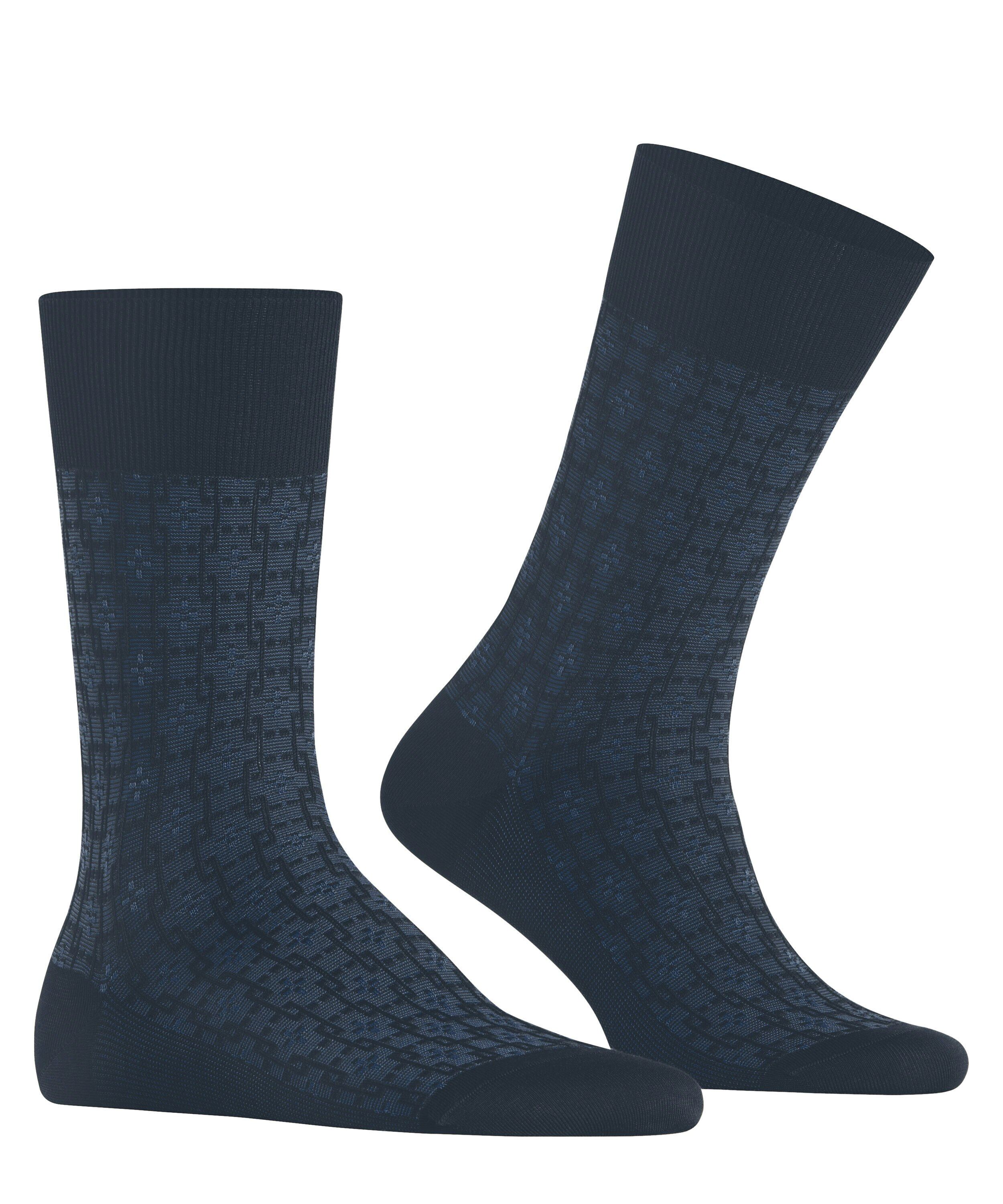 FALKE Artwork Tie herensokken, donkerblauw (midnight)