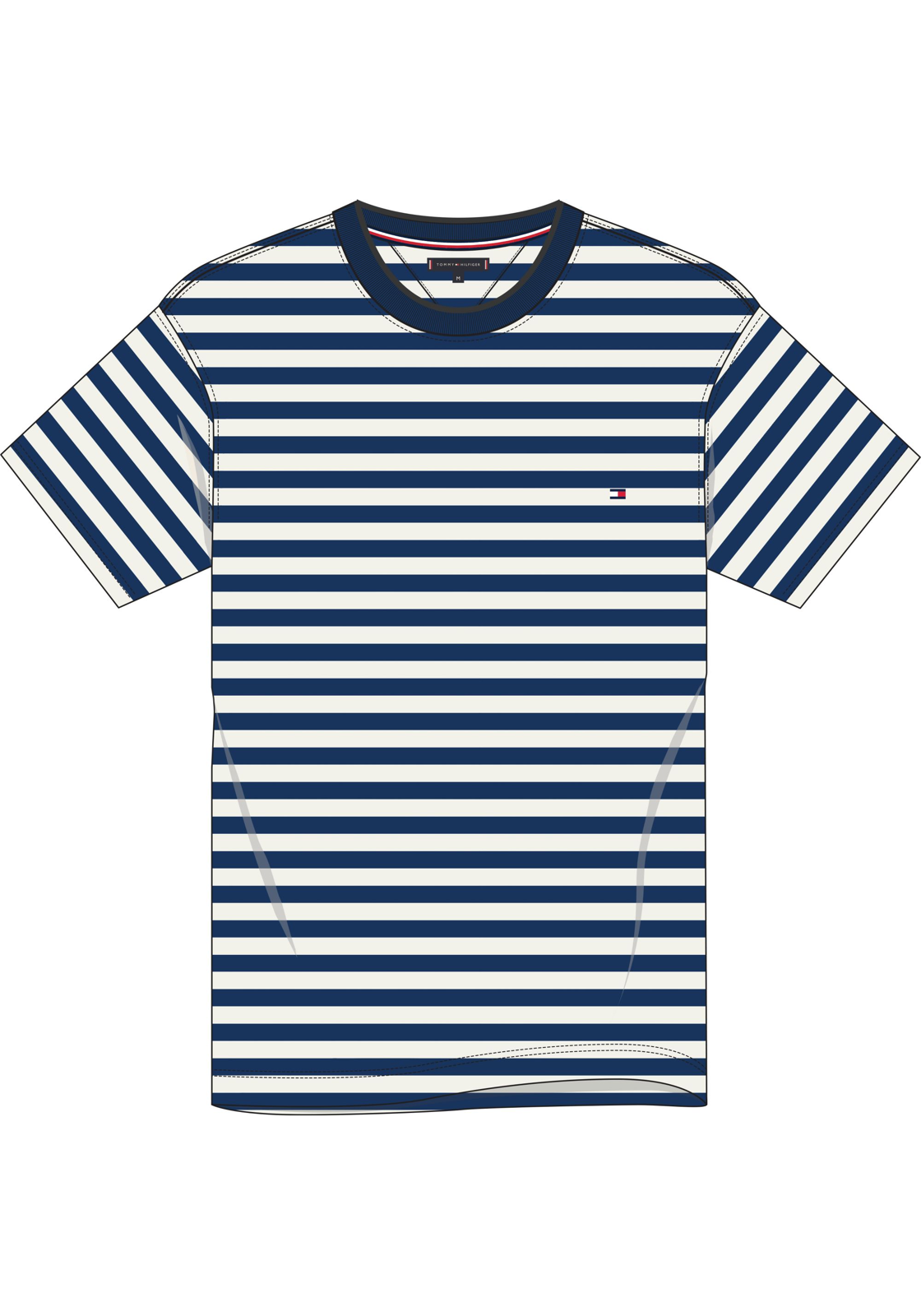 image_2_MW0MW352050A4_F_C4101wid2000amphei2000ampop_usm1710 Tommy Hilfiger Slub Cotton Stripe Tee, heren T-shirt korte mouw O-hals, blauw-wit gestreept