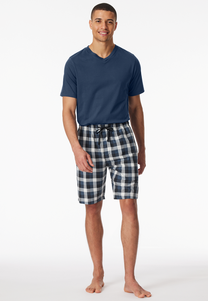 SCHIESSER Mix + Relax Short, heren korte pyjama- of loungebroek, multicolour geruit