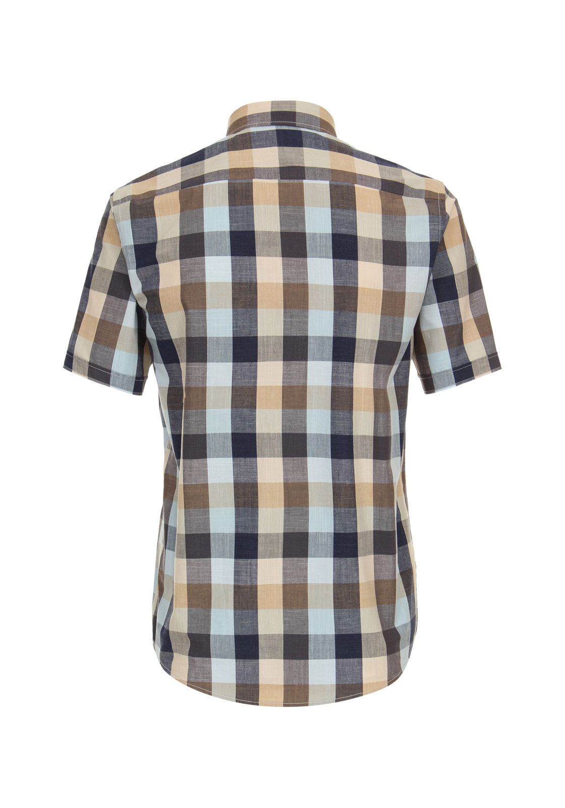 CASA MODA Sport casual fit overhemd, korte mouw, chambray, blauw geruit - 944268700-100 CASA MODA Sport casual fit overhemd, korte mouw, chambray, blauw geruit - 944268700-100