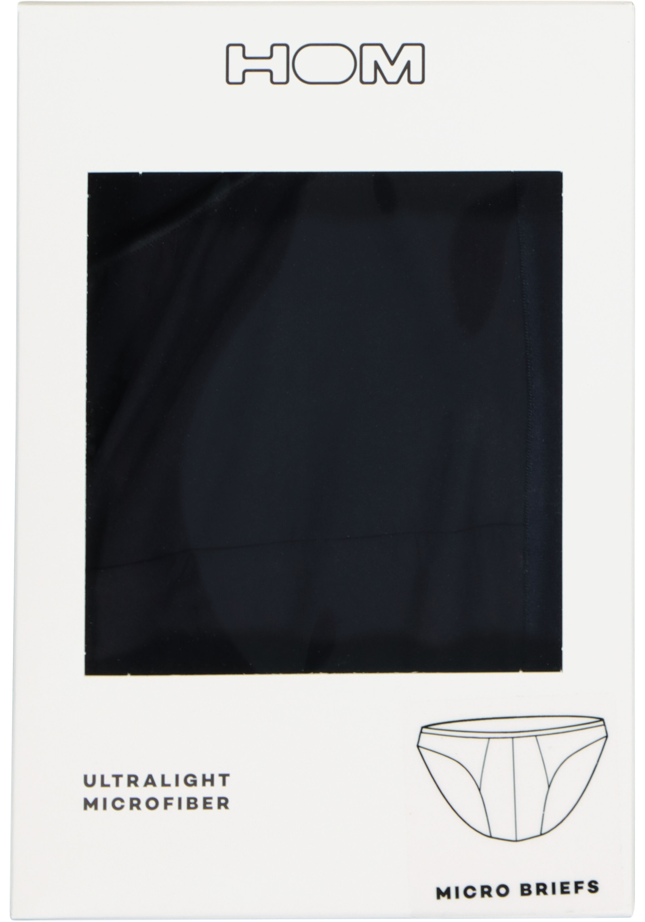 HOM Plumes micro briefs (1-pack), heren micro slip microfiber, donkerblauw