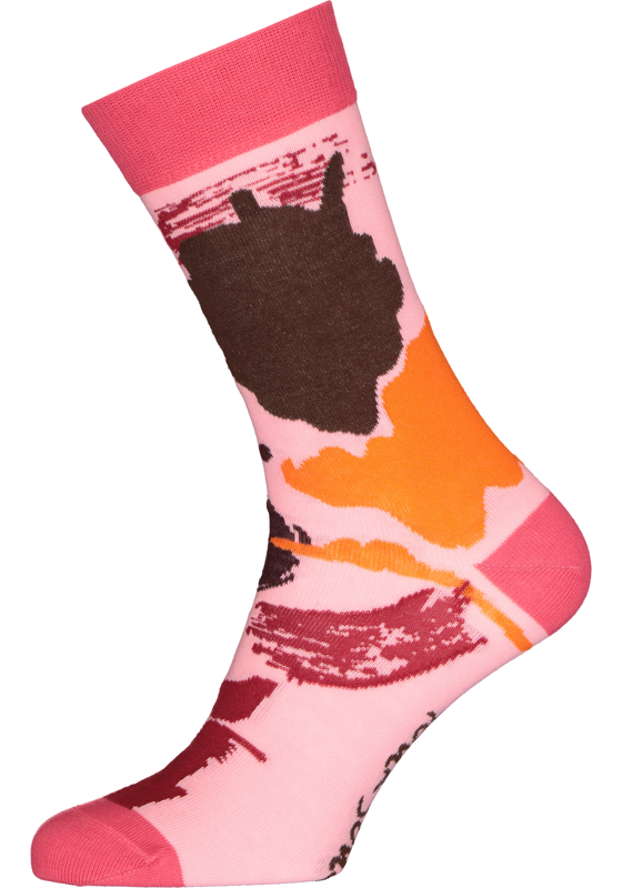 Spiri Socks Energy Flow, unisex sokken, roze oranje en bruin Spiri Socks Energy Flow, unisex sokken, roze oranje en bruin